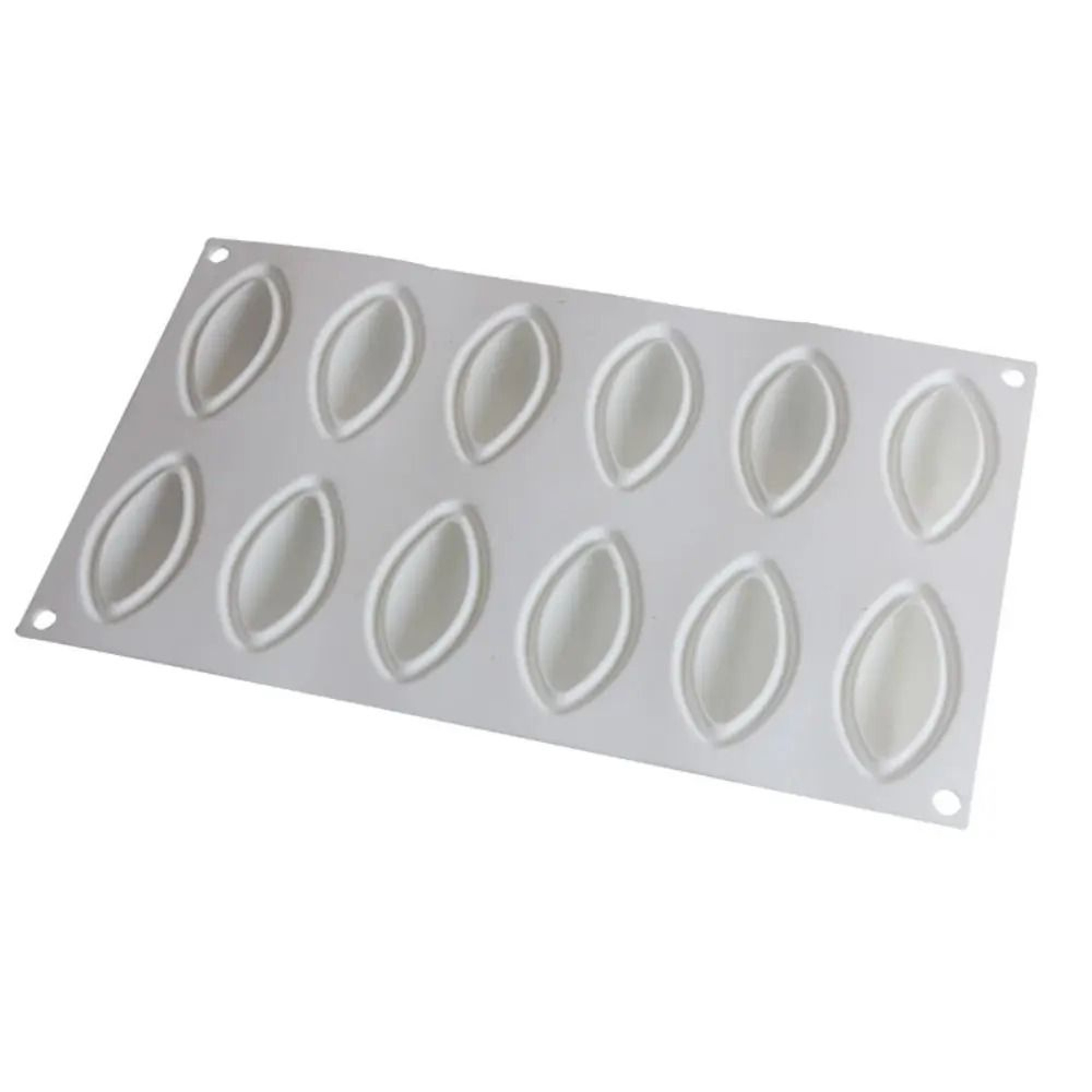 12 Cavity Silicone Cake Mold Quenelle Shape Mousse Cake Mold Fondant Mold Tray 5