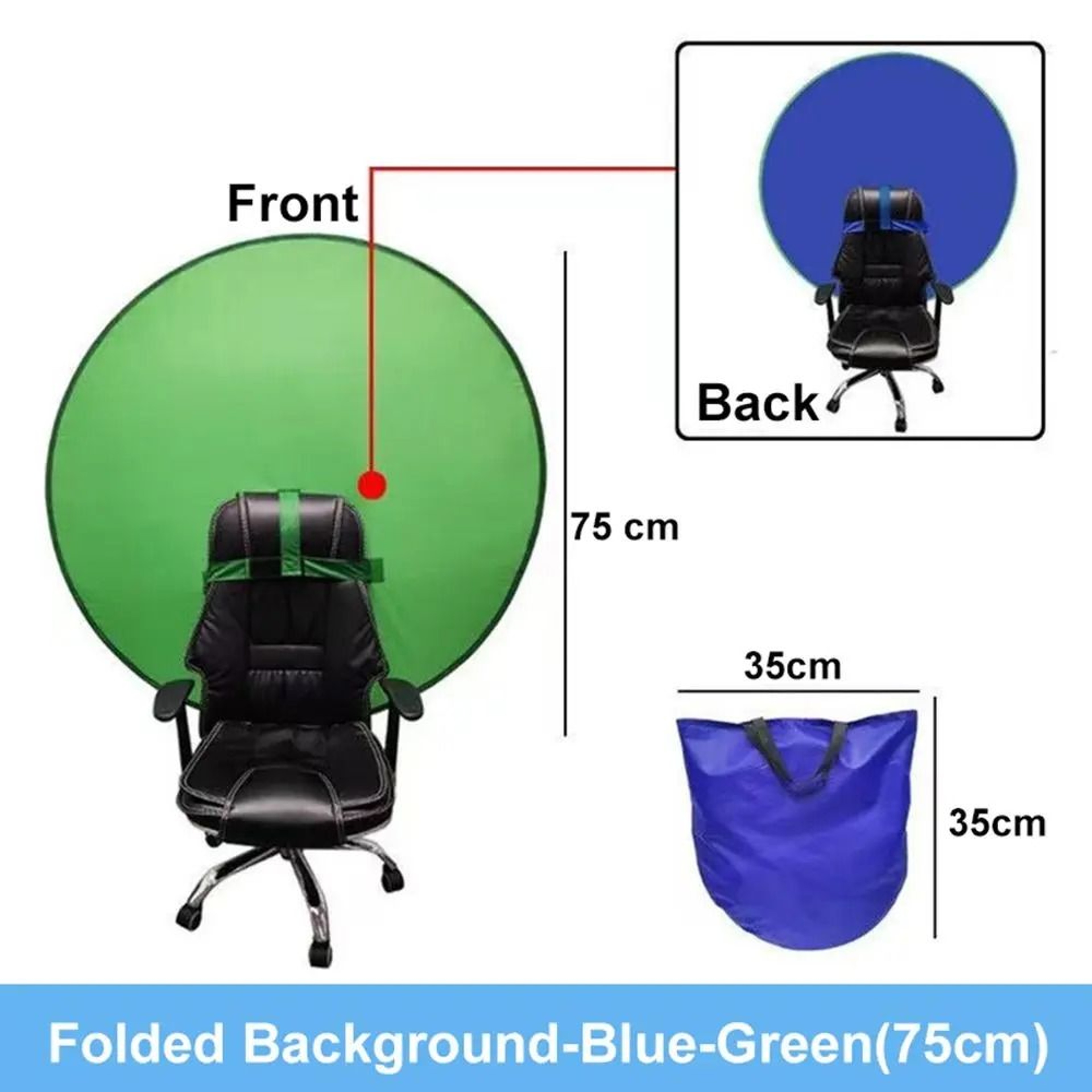 Double Sided Green Screen Backdrop Blue Screen Background Chromakey Photography Cloth 0