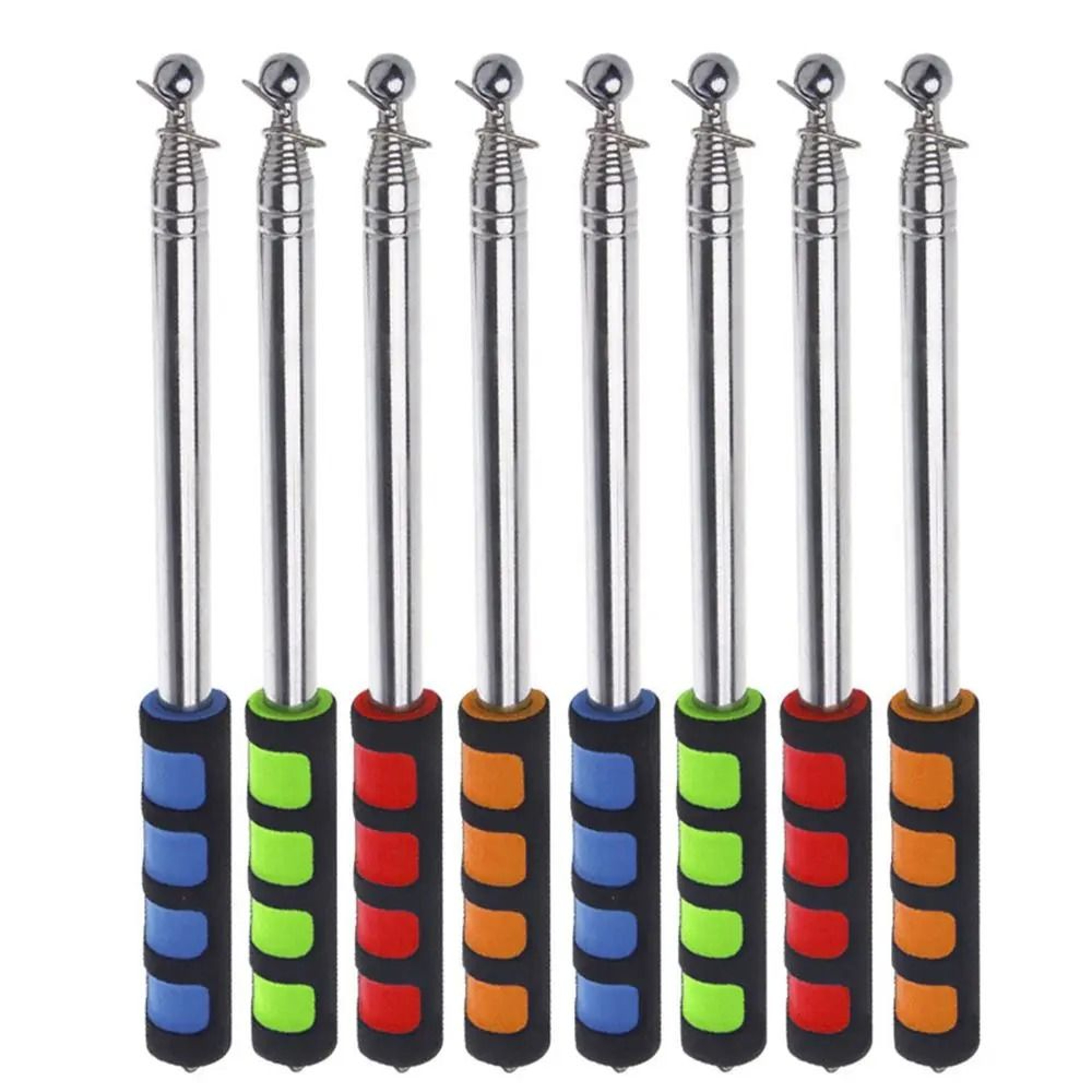 Telescopic Flagpole Stainless Steel Extendable Pointer Stick For Teaching And Tours 7