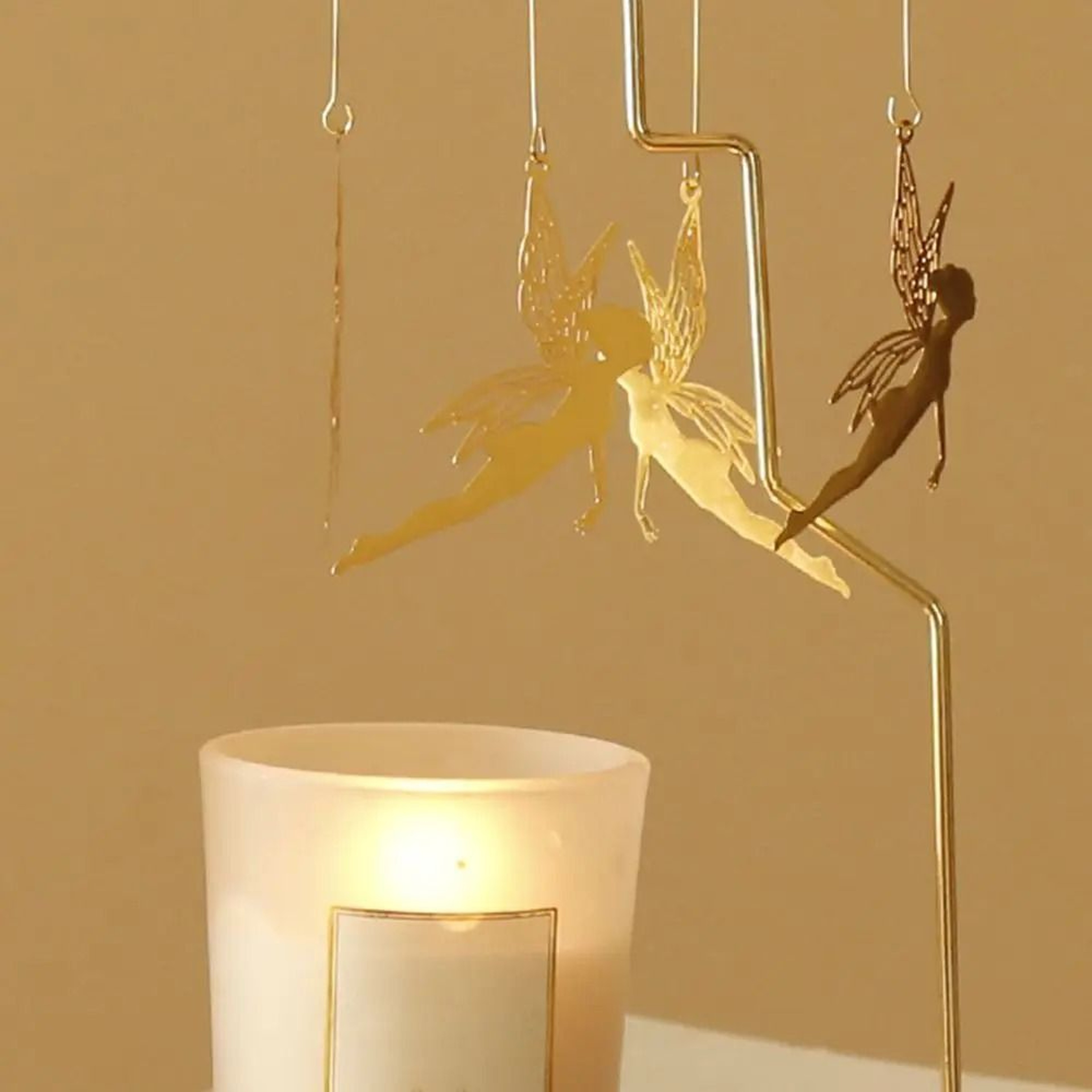 Gold Rotating Candle Holder Spinning Tealight Decor For Wedding And Home 8
