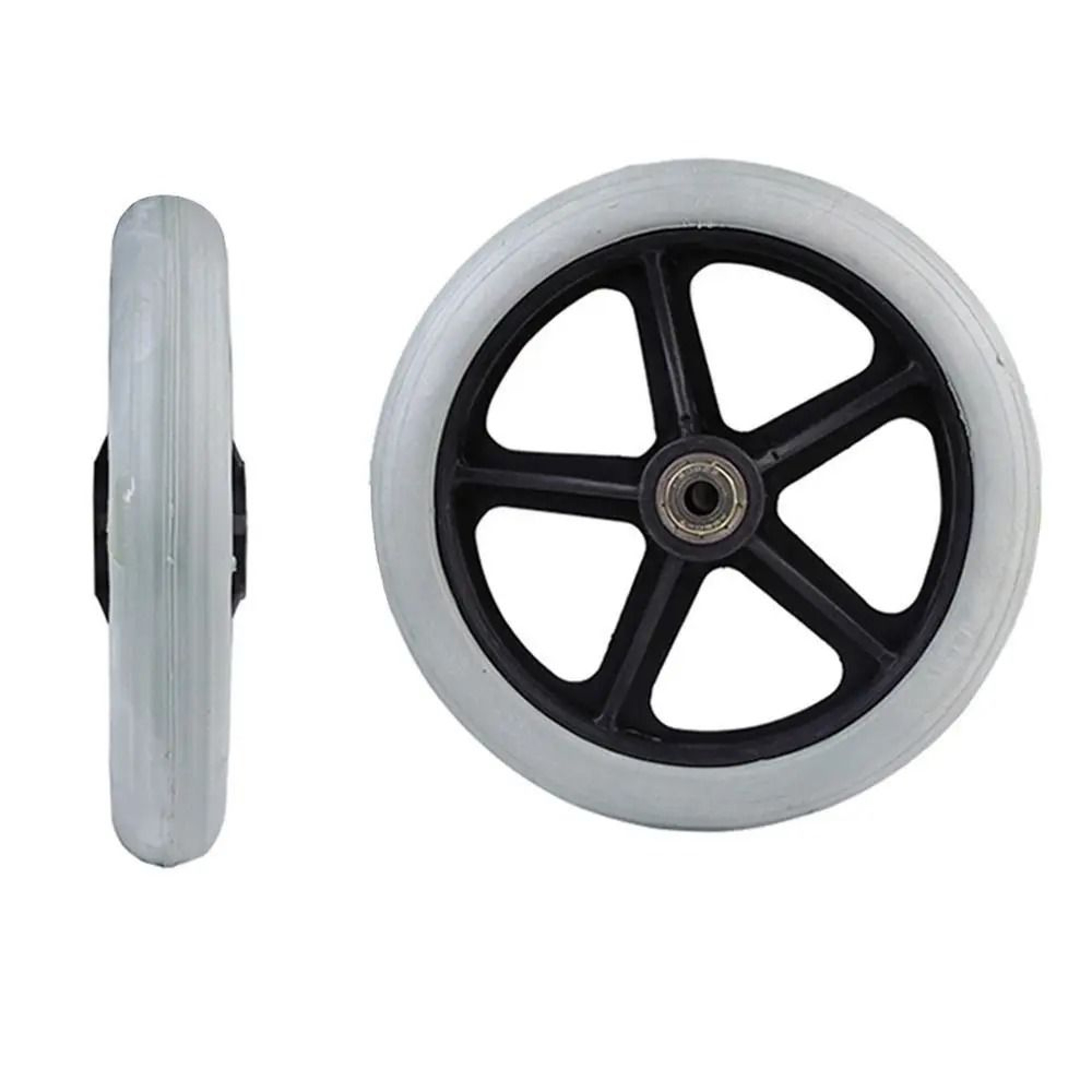 Heavy Duty Wheelchair Caster Wheel Solid Tire Front Wheel Replacement 8