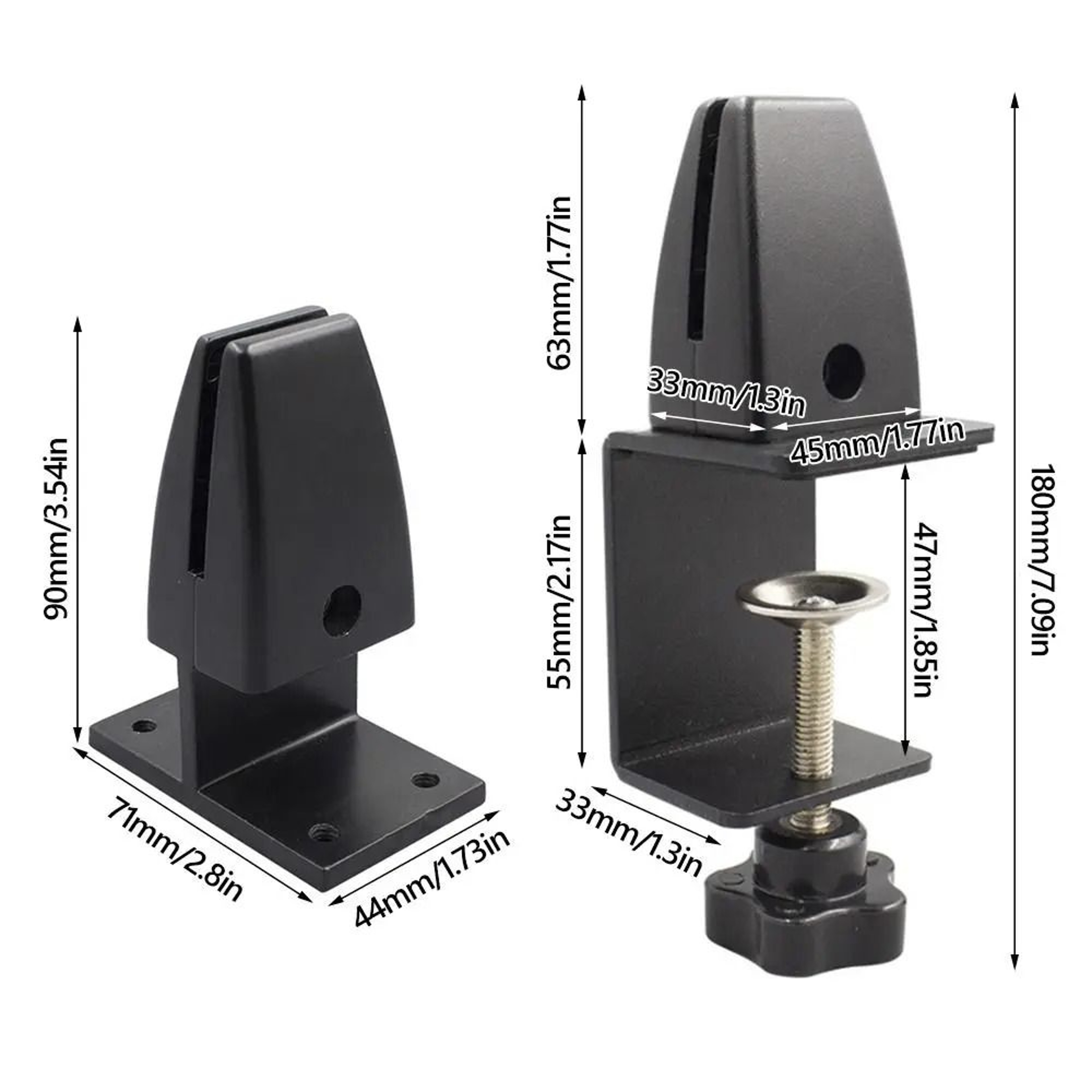 Aluminum Desk Partition Clamp Adjustable Glass Divider Clip 1
