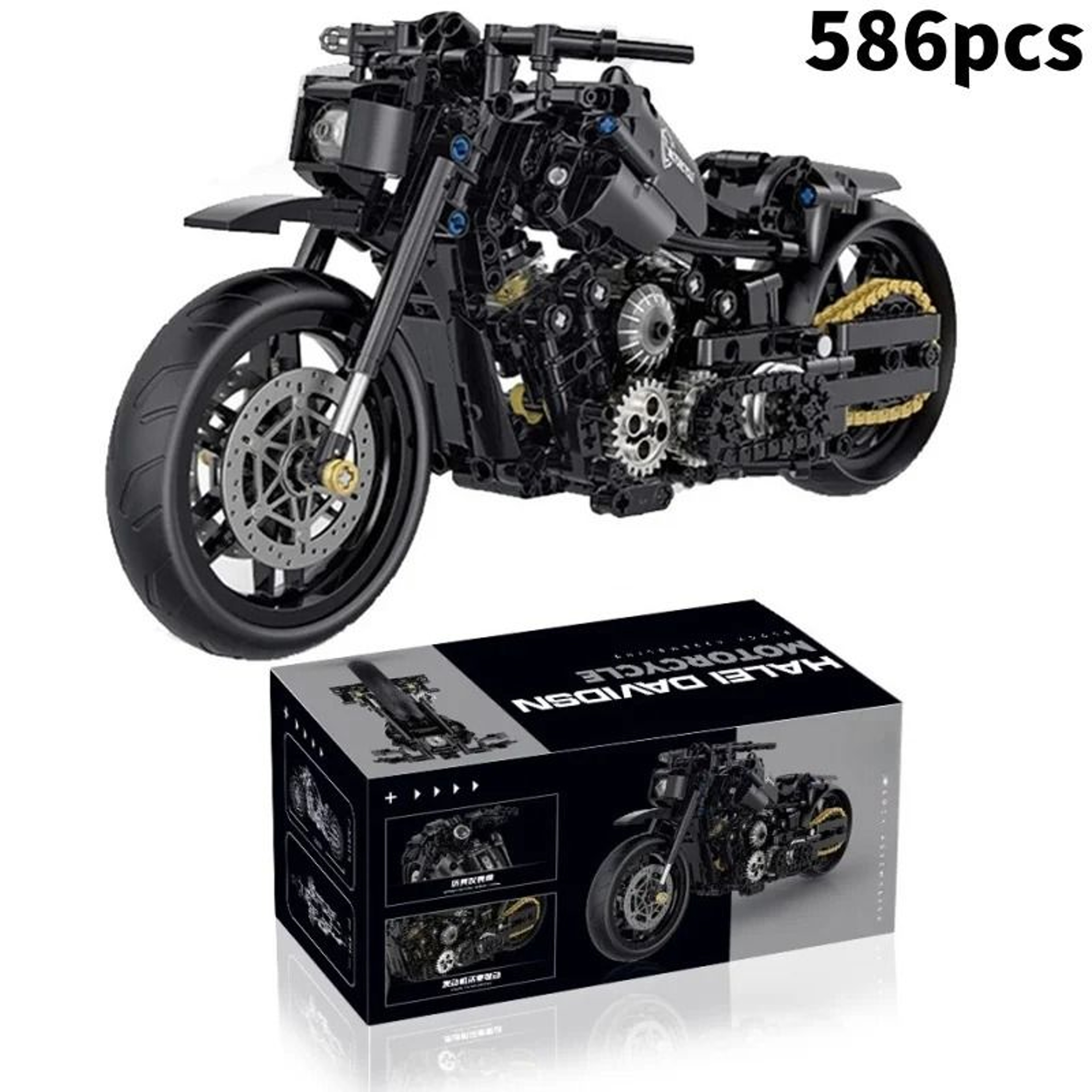 Technical Motorcycle Building Blocks MOC Motorbike Model DIY Brick Set 1
