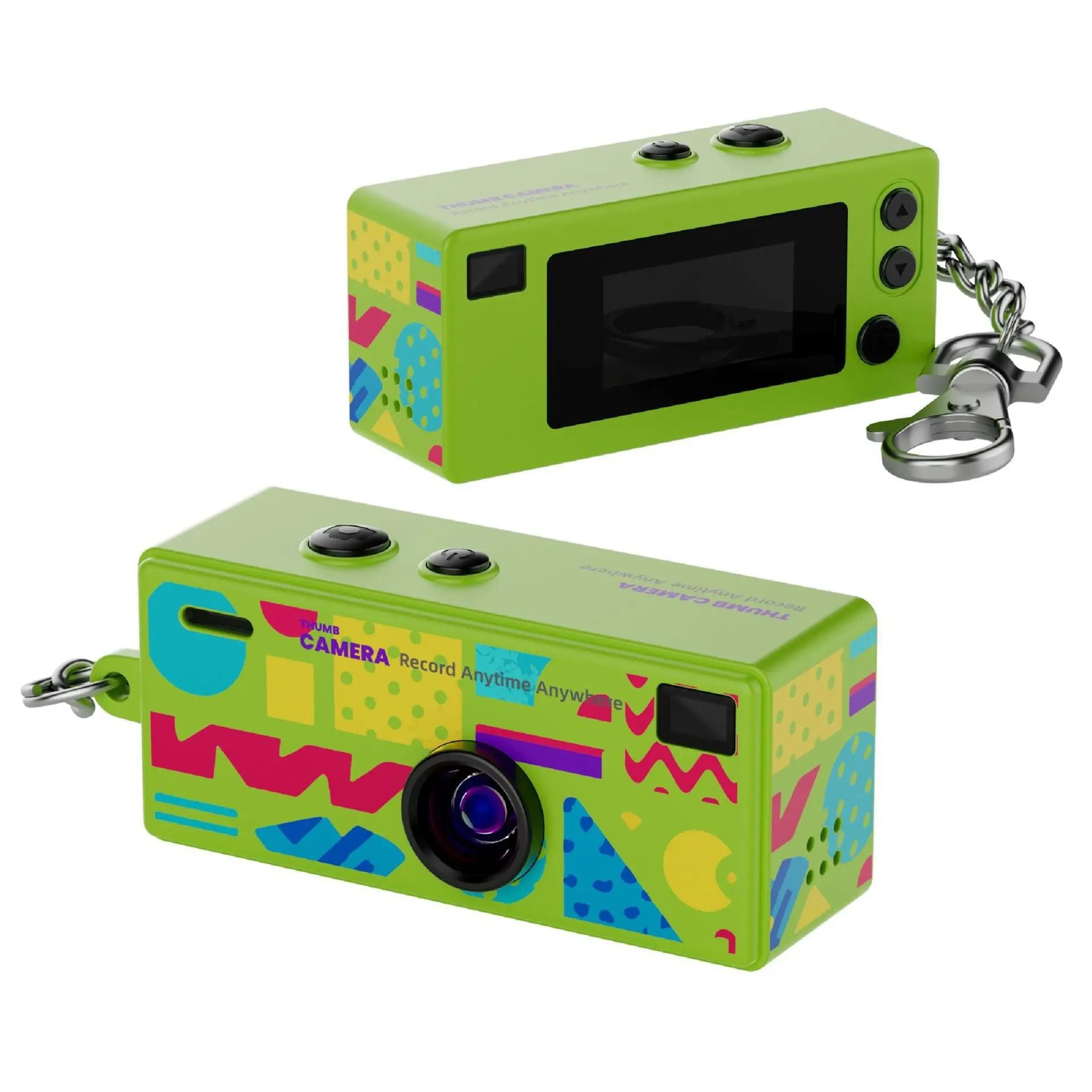 Retro Mini Keychain Camera Portable Thumb CCD Digital Camera 3