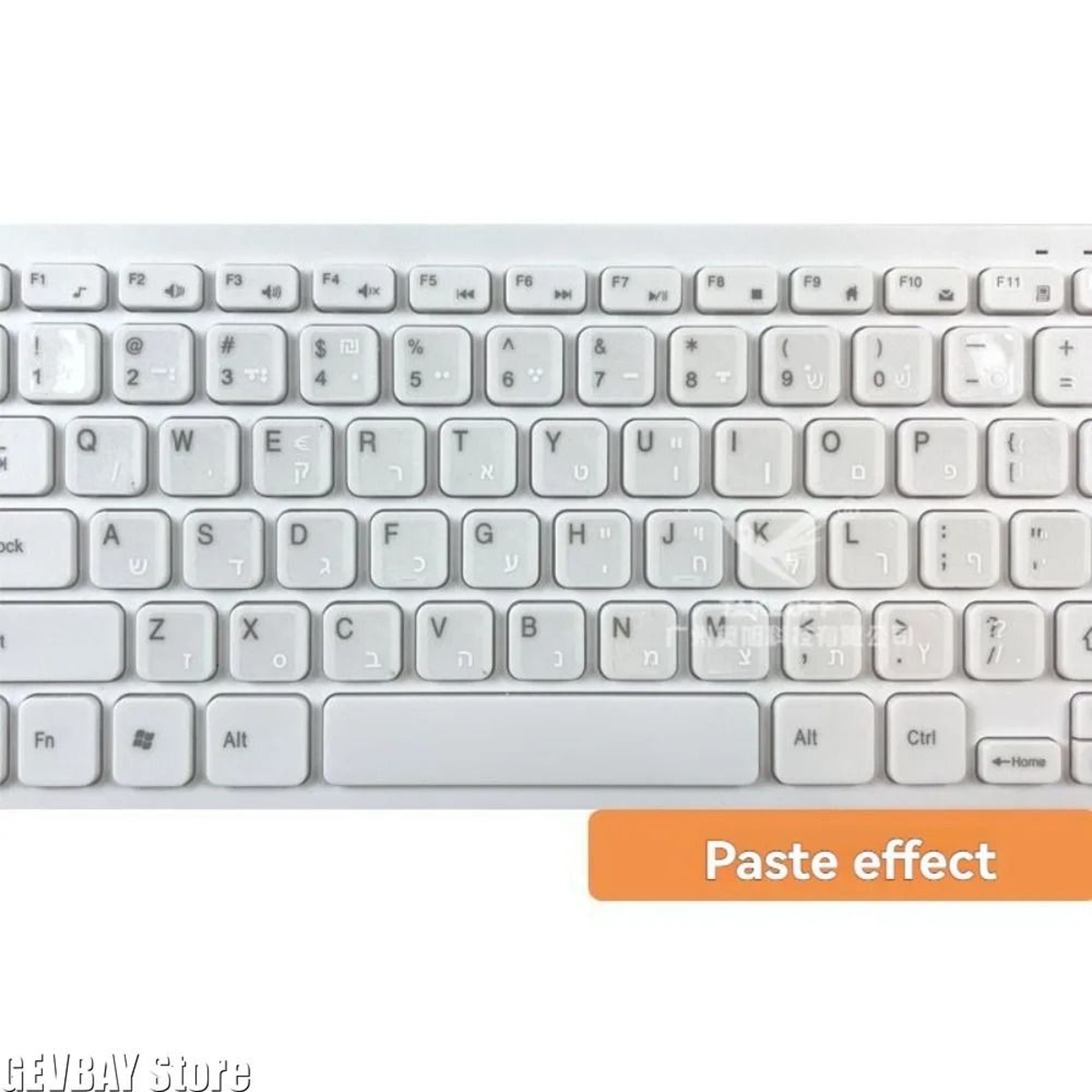 Hebrew Keyboard Stickers Transparent Letter Overlay For Laptop And Mechanical Keyboard 3