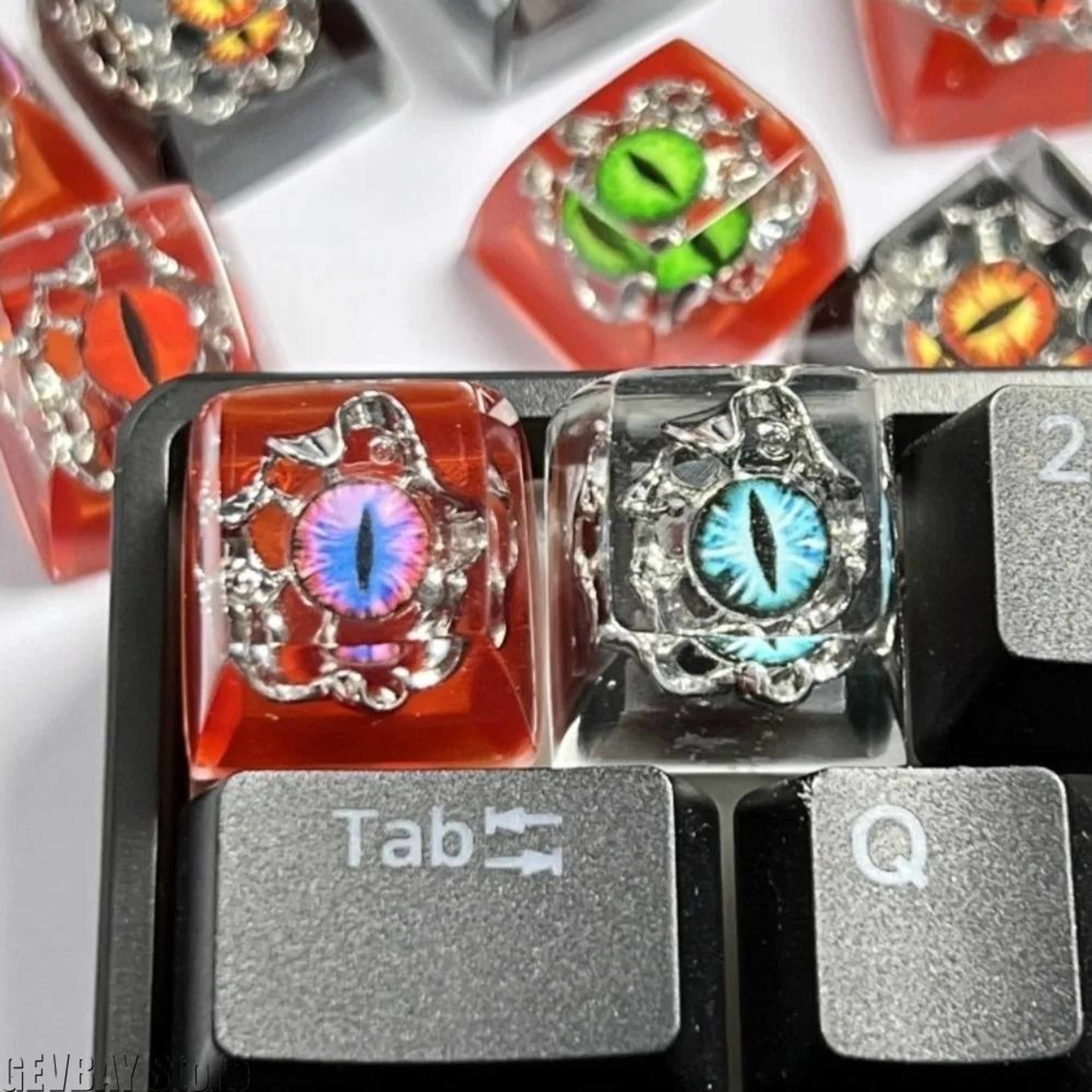 Evil Eyes Resin Artisan Keycap Custom Halloween Keyboard Keycap 9