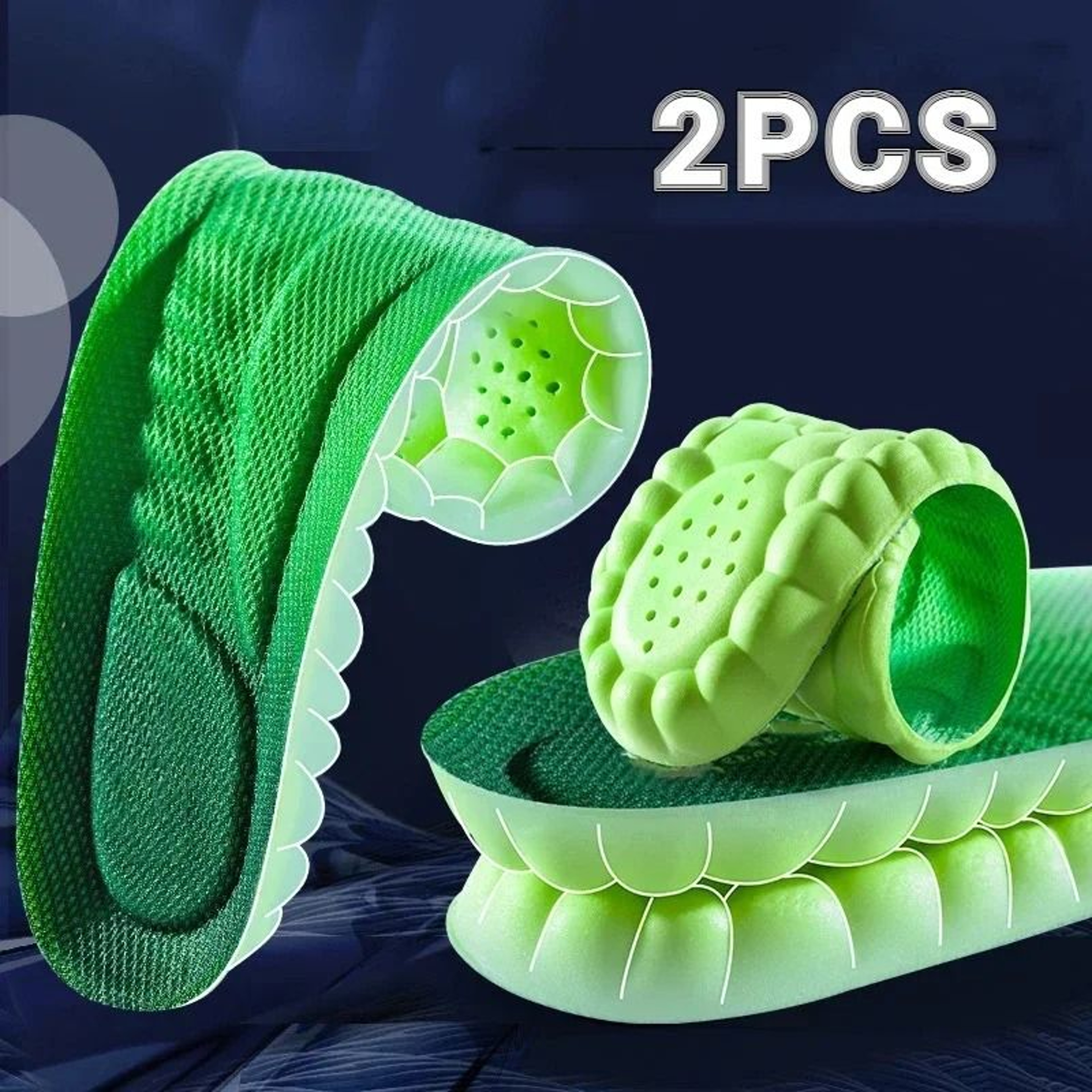 4D Massage Arch Support Insoles Soft Orthopedic Cushioning Shoe Inserts 8