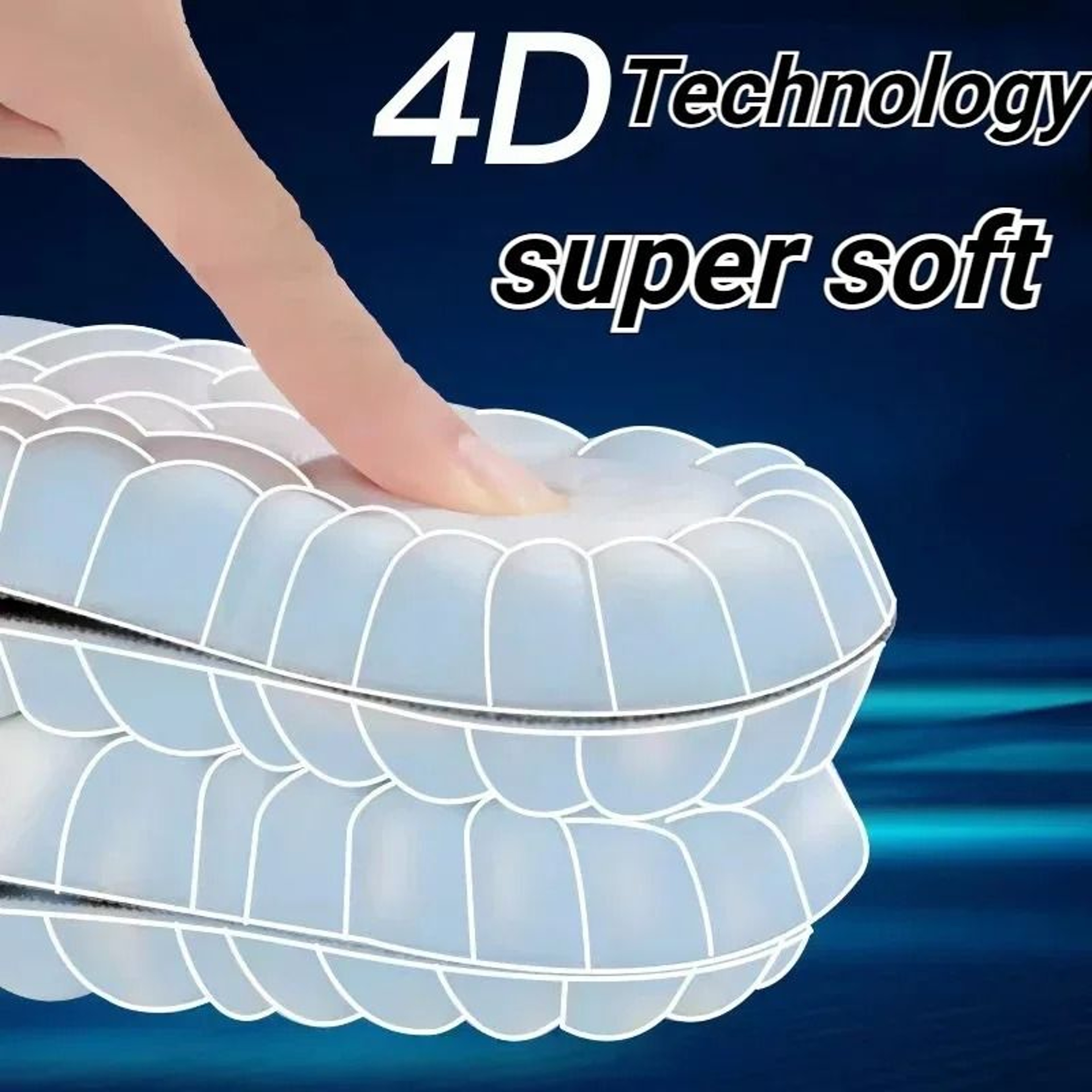 4D Massage Arch Support Insoles Soft Orthopedic Cushioning Shoe Inserts 12