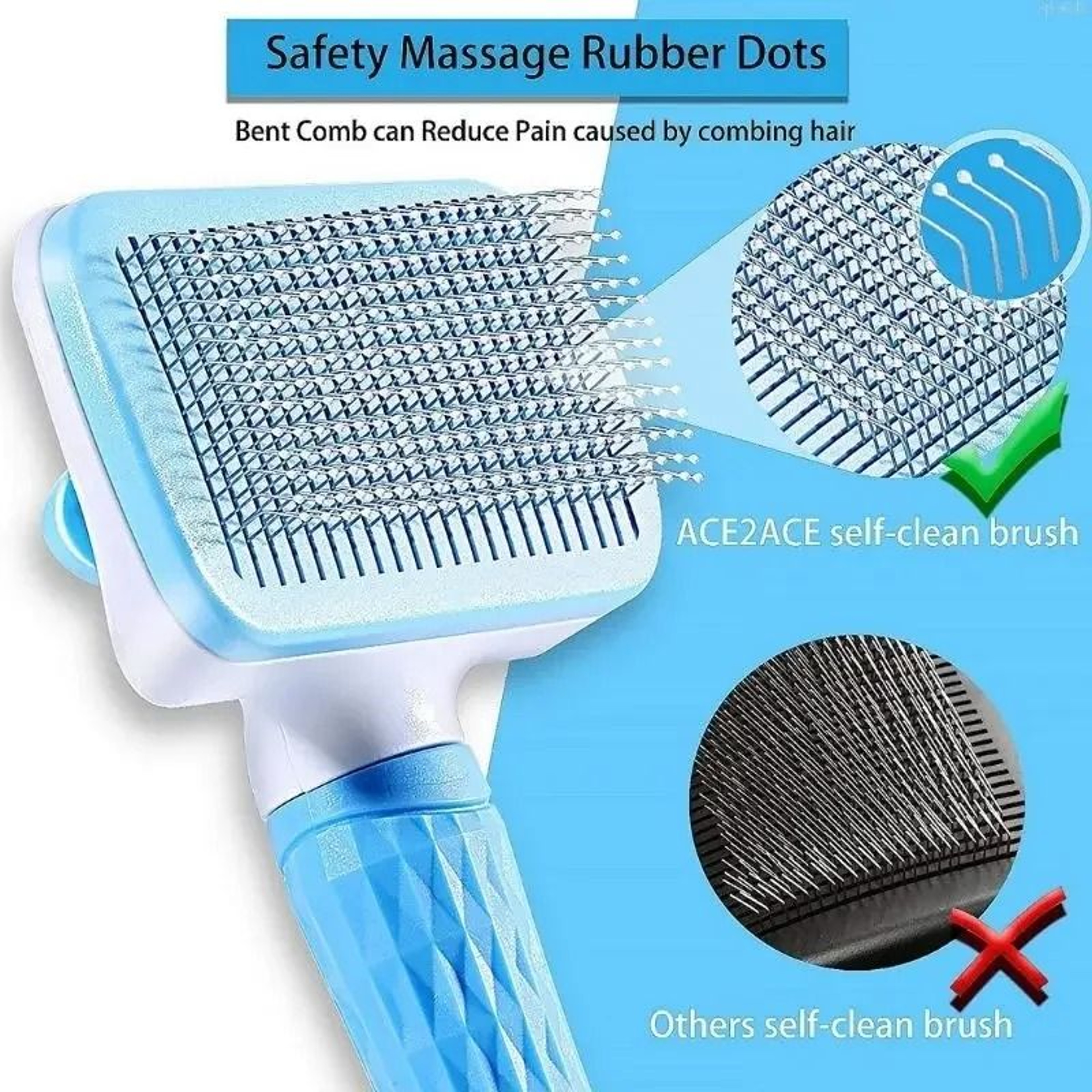Dog Hair Remover Brush Pet Grooming Comb For Cats And Dogs Deshedding Tool 10
