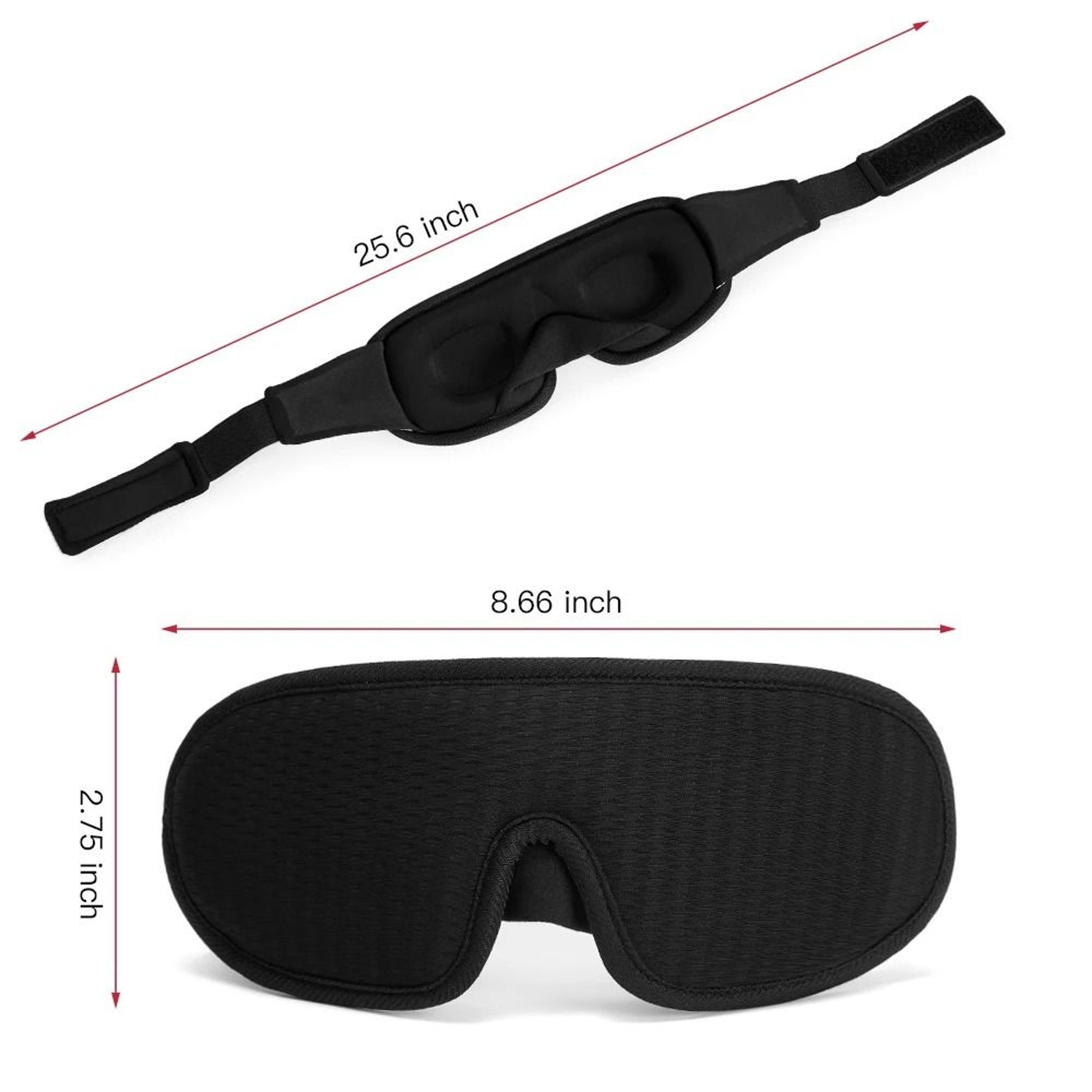 3D Sleep Mask Light Blocking Soft Padded Eye Mask For Deep Sleep 9