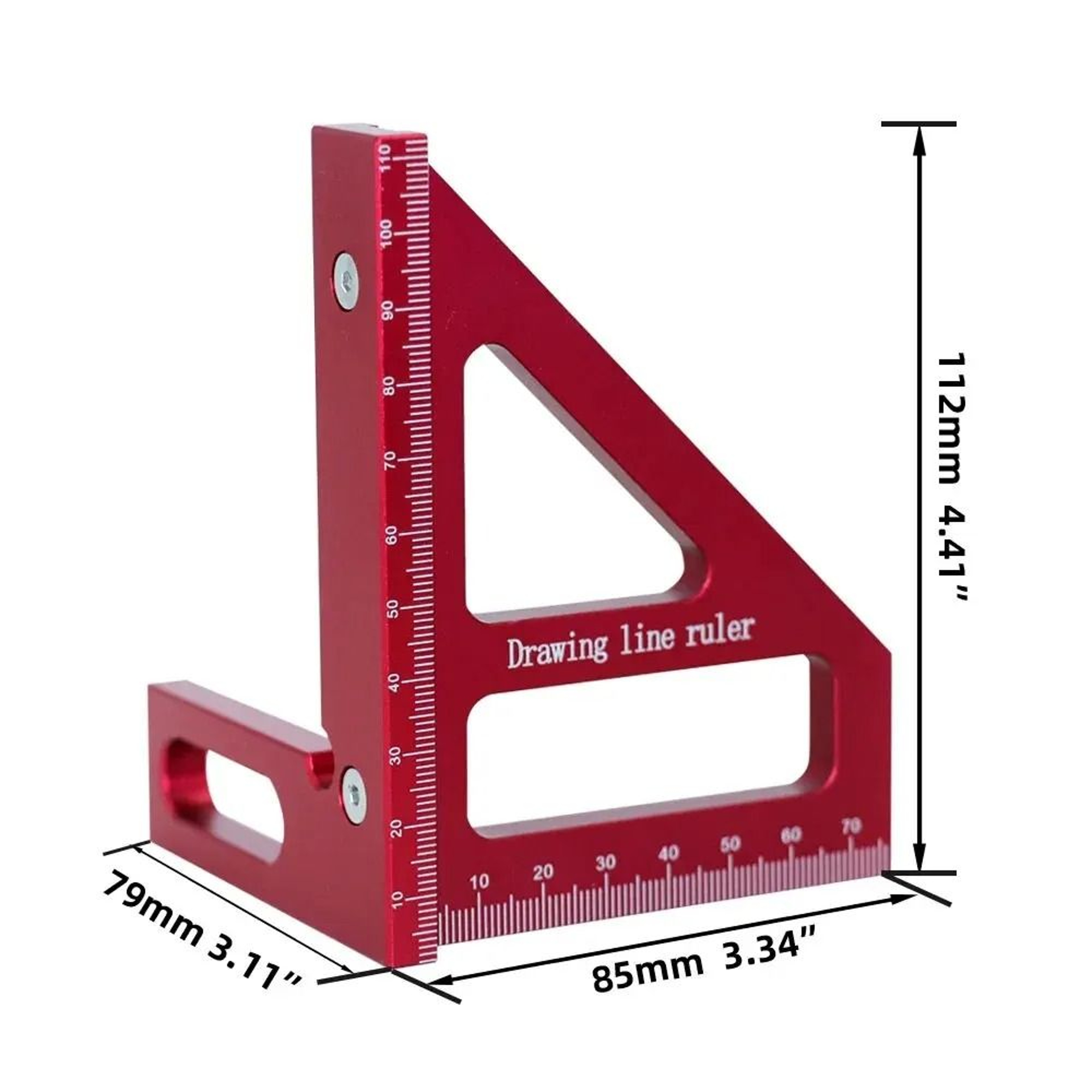 3D Multi Angle Carpenter Square Protractor Precision Woodworking Ruler 45 And 90 Degree Tool 10