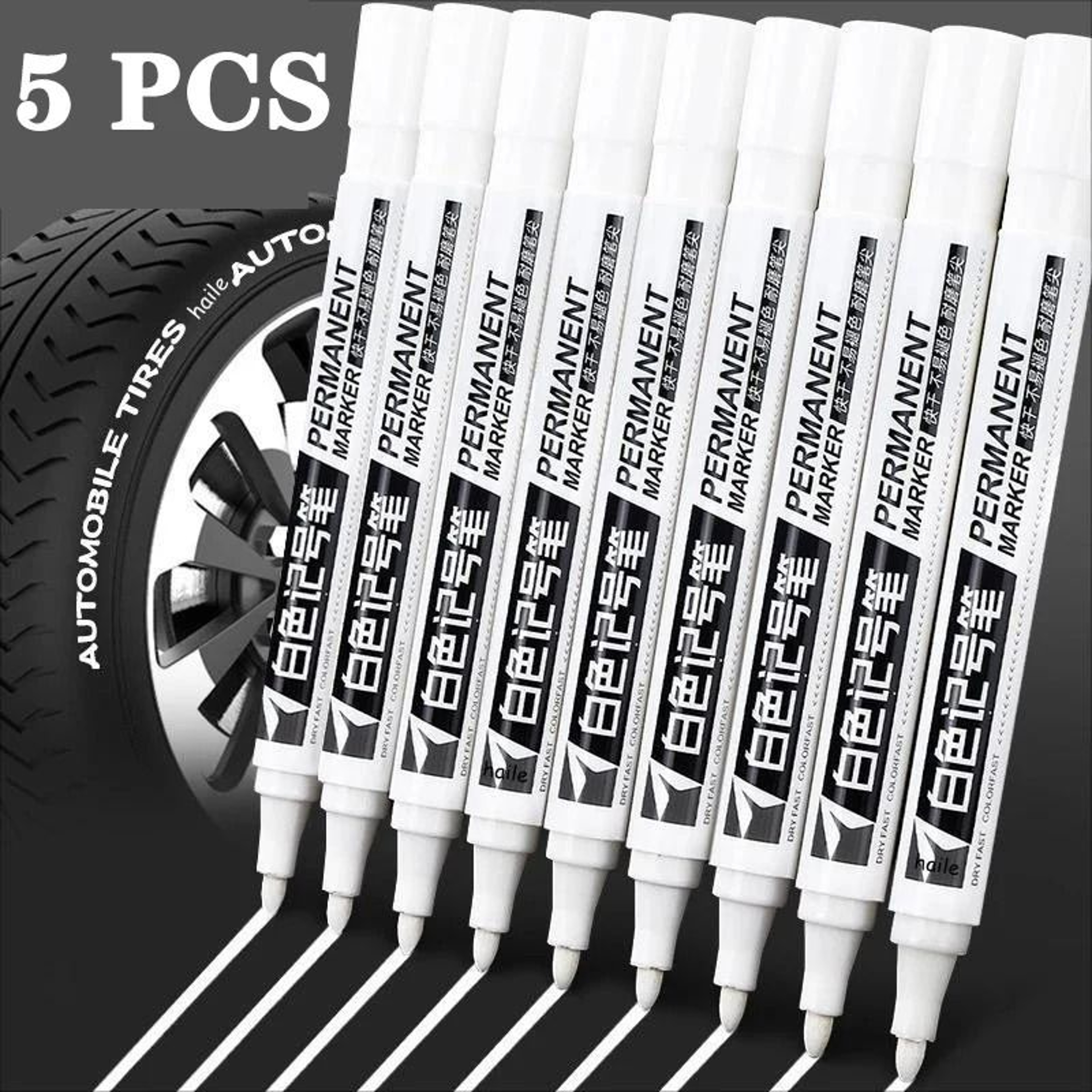White Gel Pen Marker Set Waterproof Paint Markers For Art Craft And DIY 11