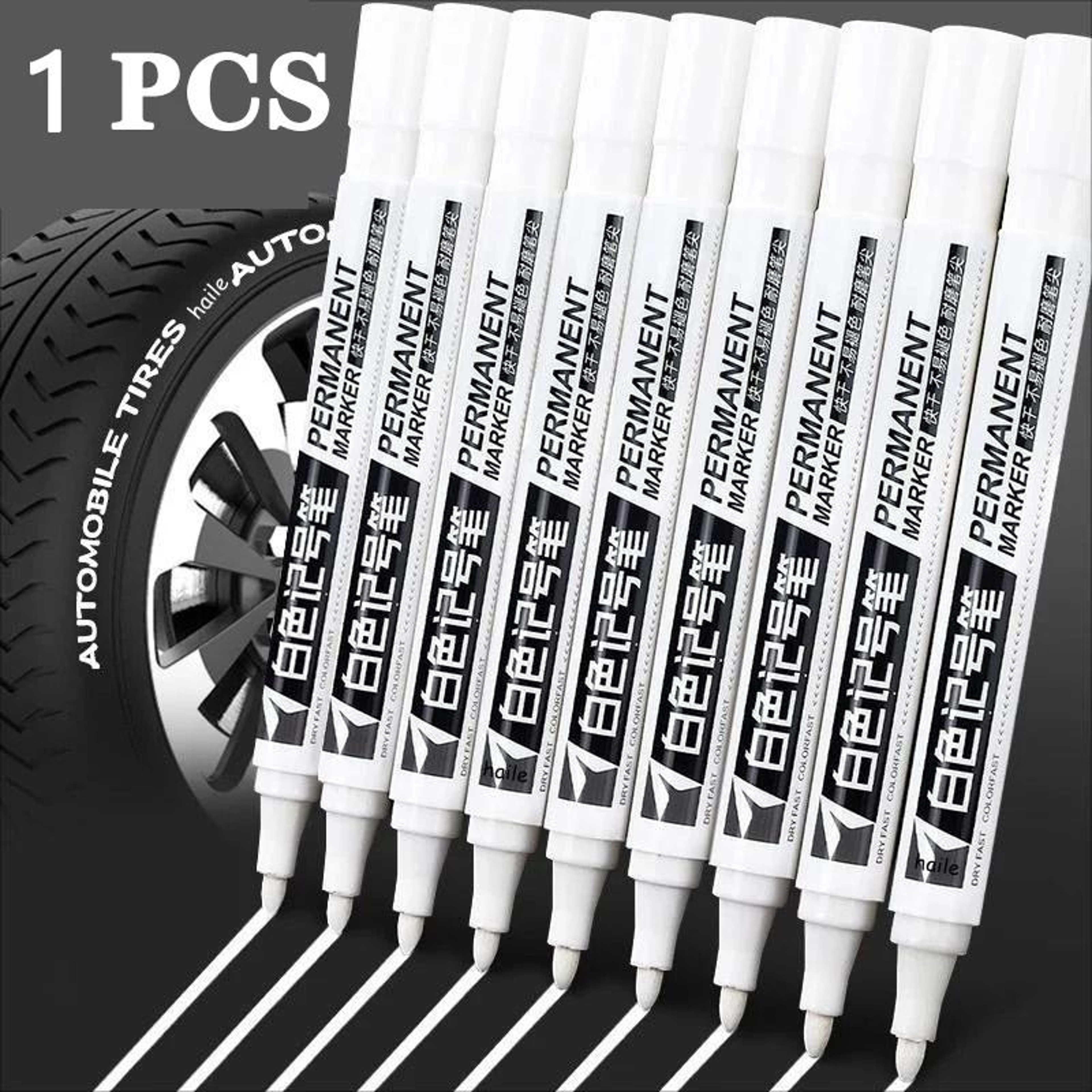 White Gel Pen Marker Set Waterproof Paint Markers For Art Craft And DIY 9