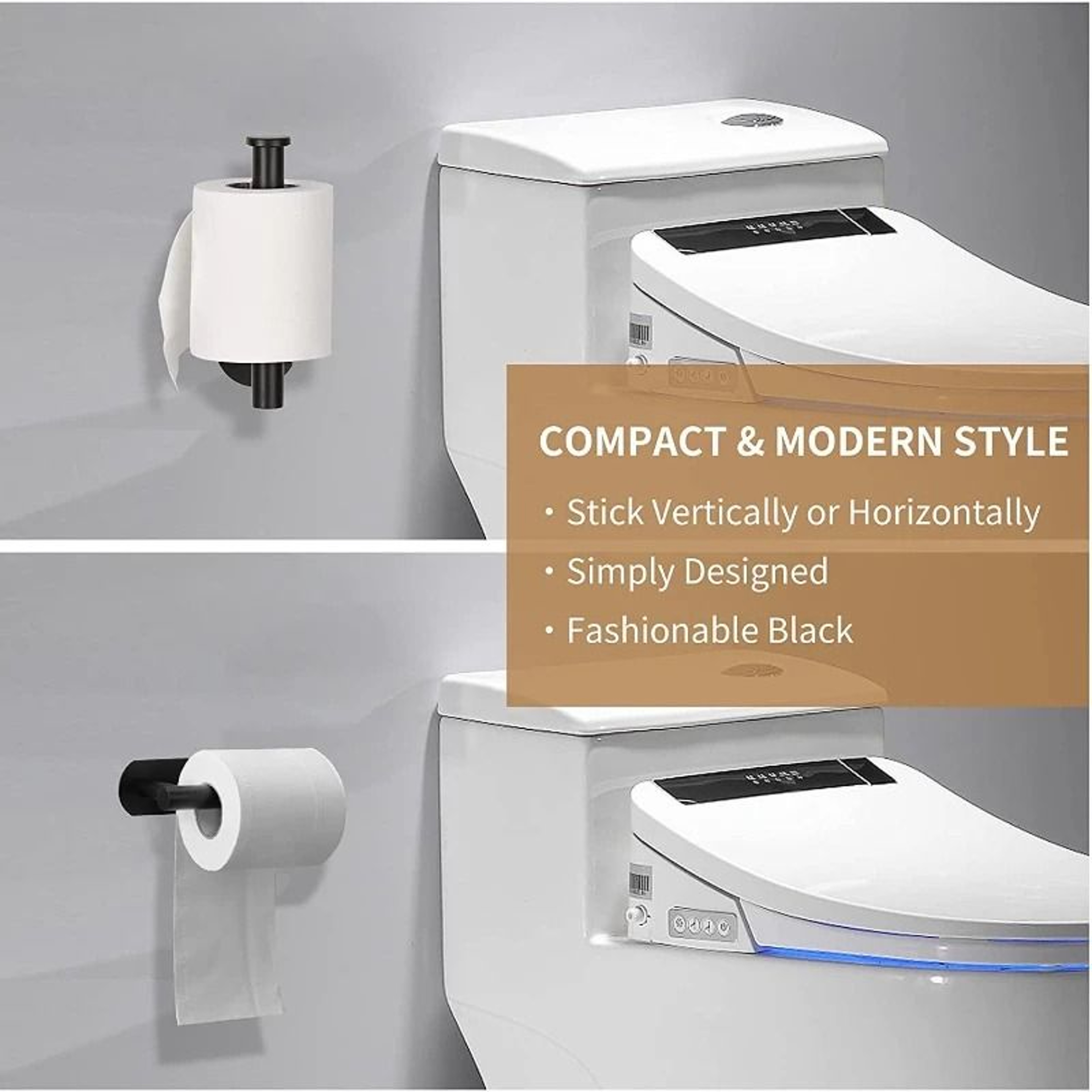 No Drill Toilet Paper Holder Adhesive Wall Mounted Tissue And Towel Rack 10