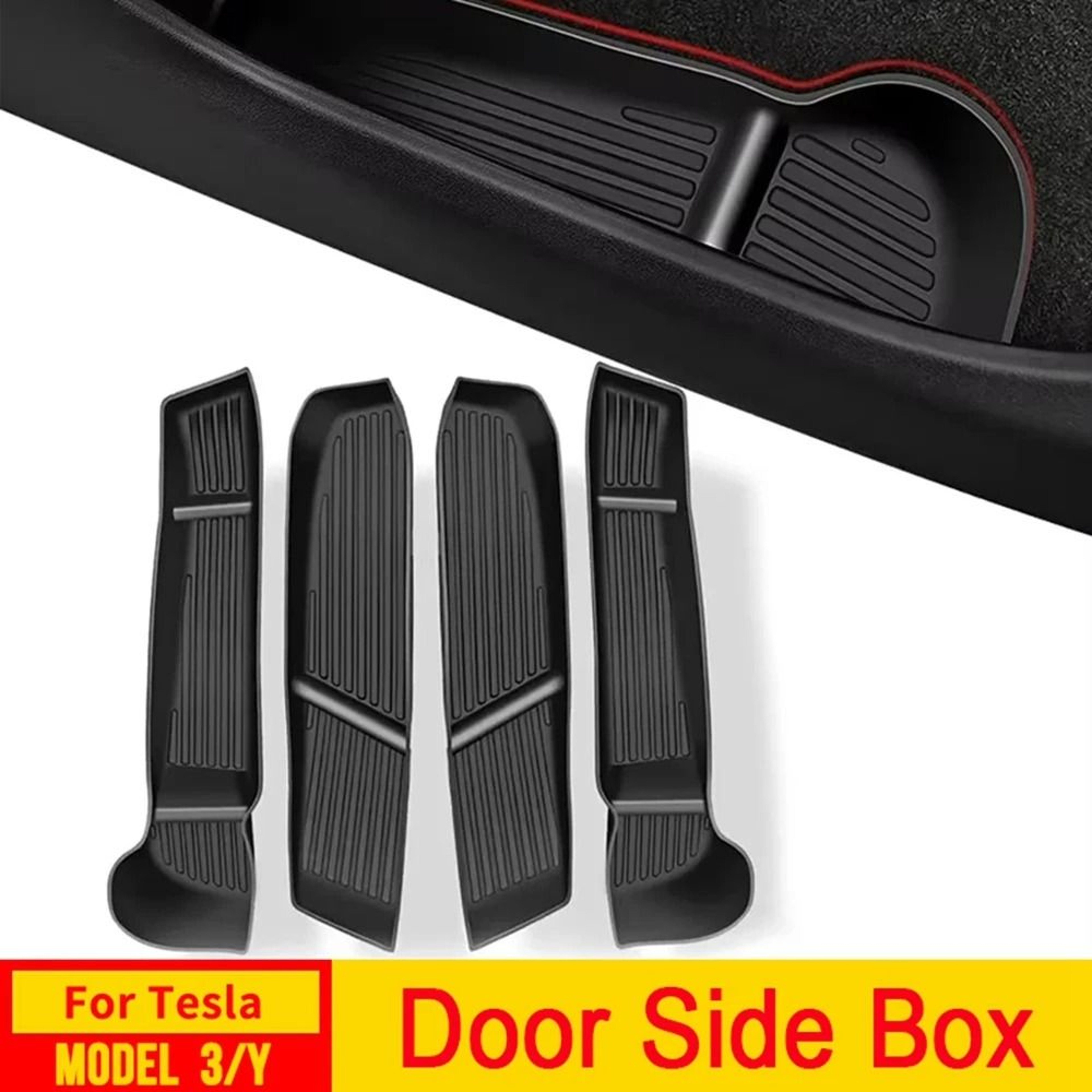 Tesla Model 3 And Model Y Juniper Door Side Storage Organizer Tray Set 9
