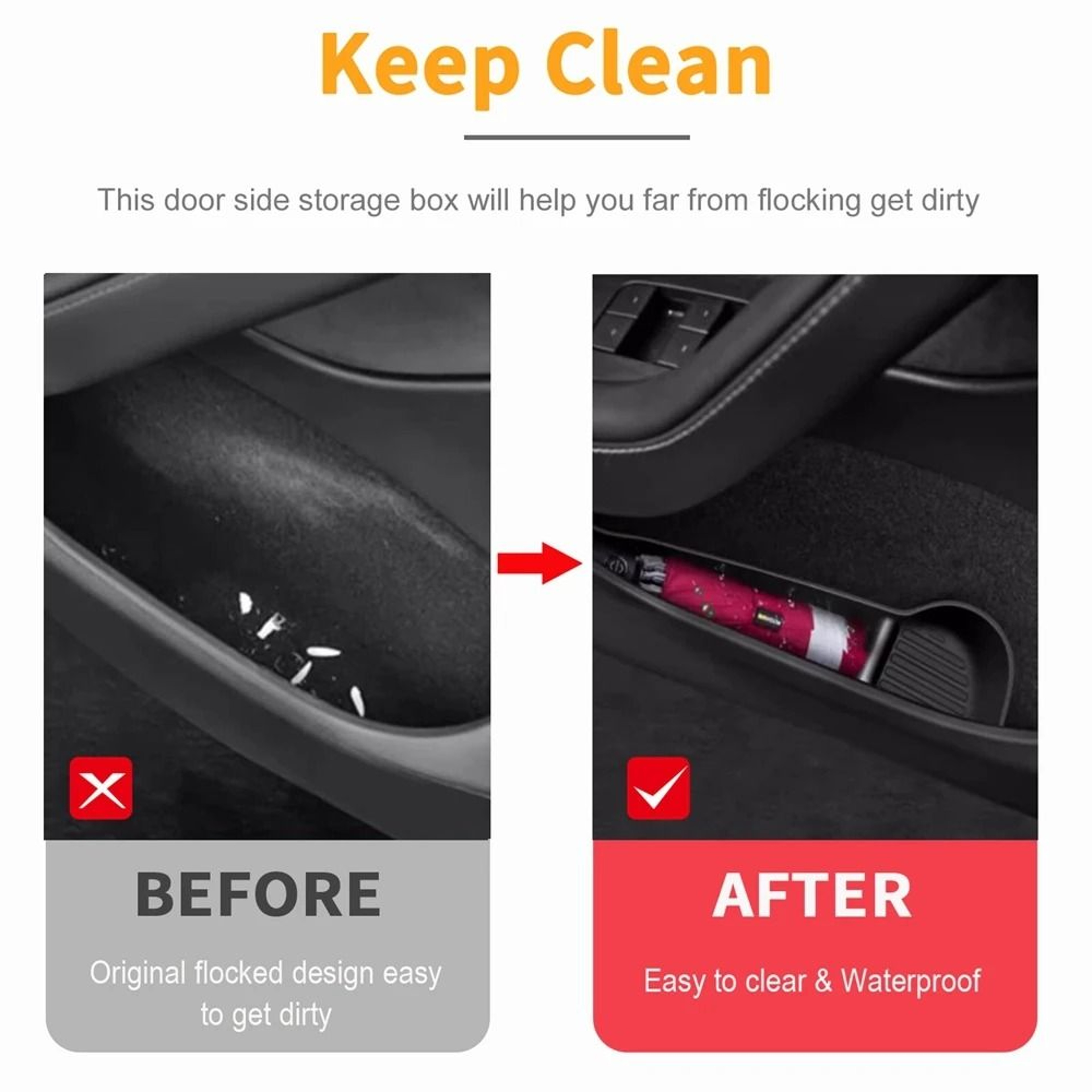 Tesla Model 3 And Model Y Juniper Door Side Storage Organizer Tray Set 7