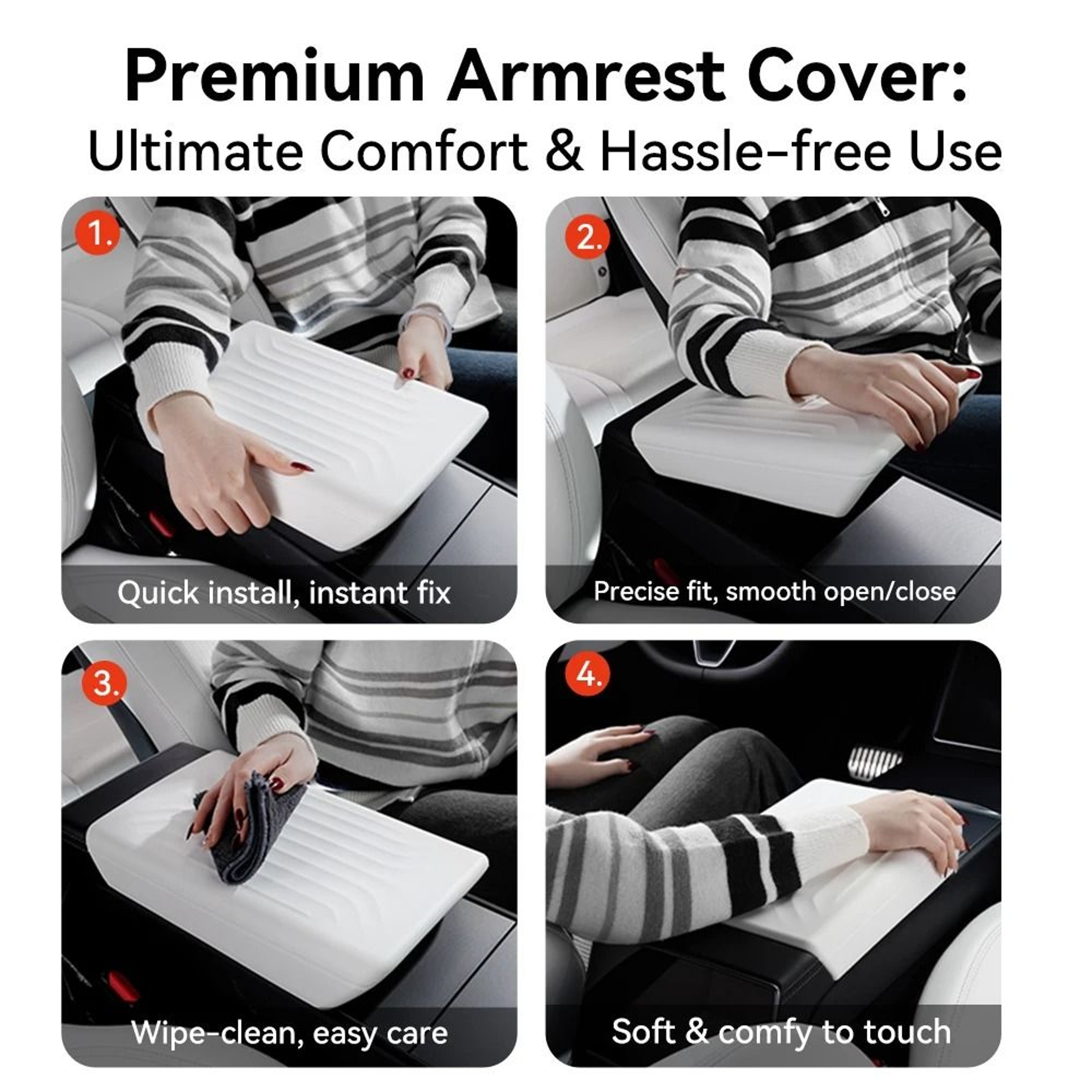 Tesla Model 3 Model Y TPE Armrest Cover Center Console Pad 11