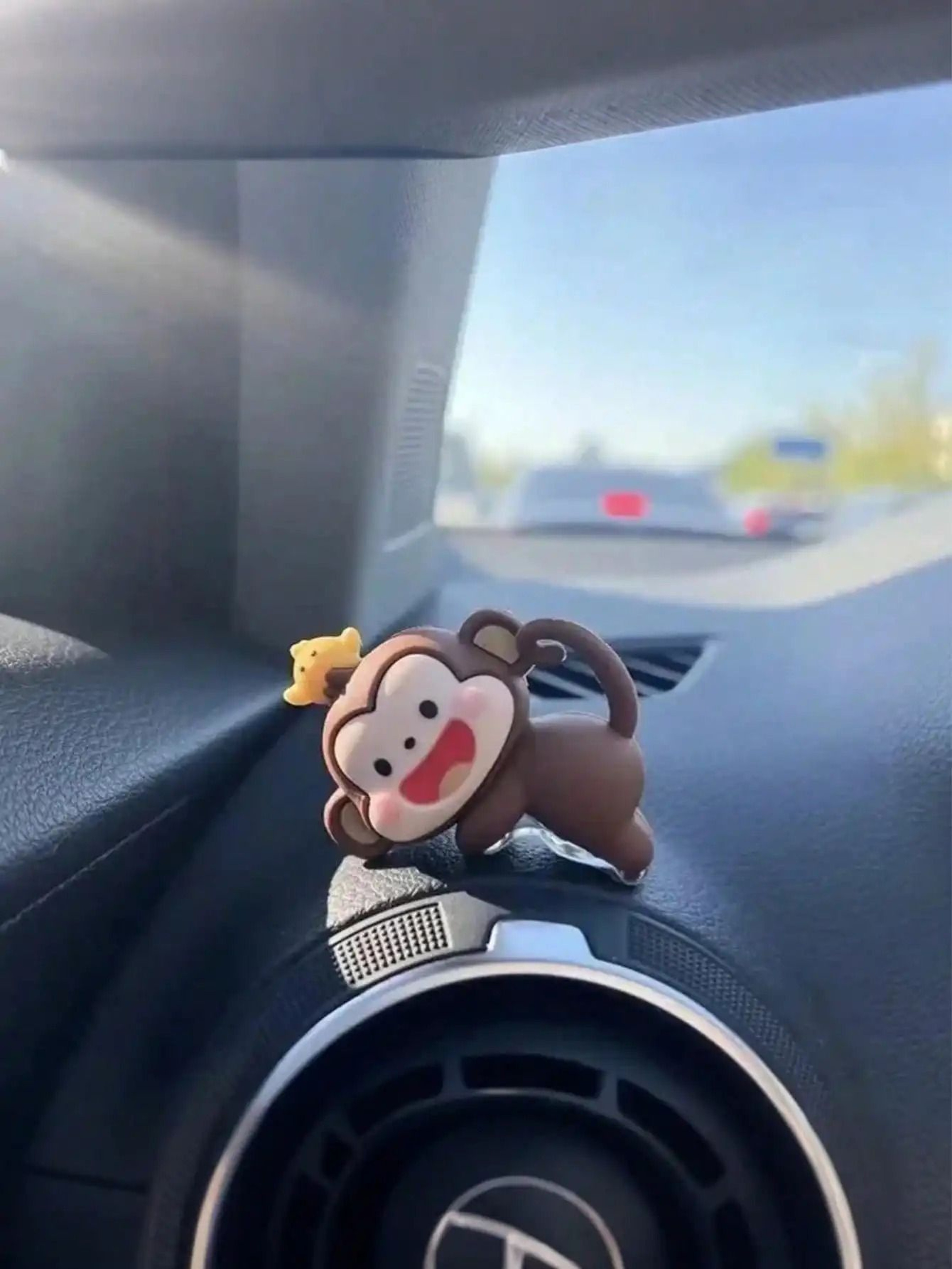 Cute Mini Monkey Car Ornament Rearview Mirror Dashboard Decor 5