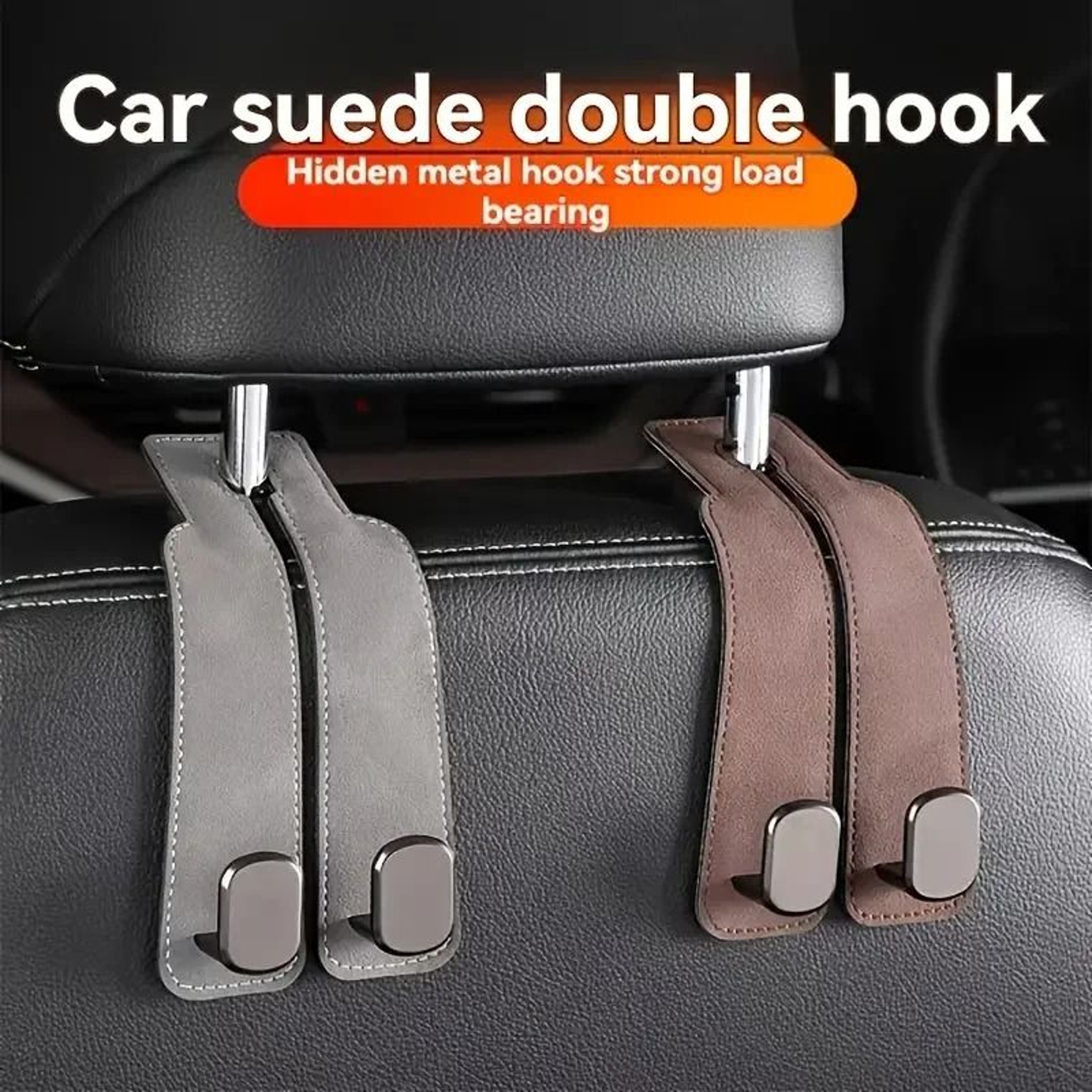 2 In 1 Car Seat Back Cover And Hook Organizer Faux Leather Protector 0