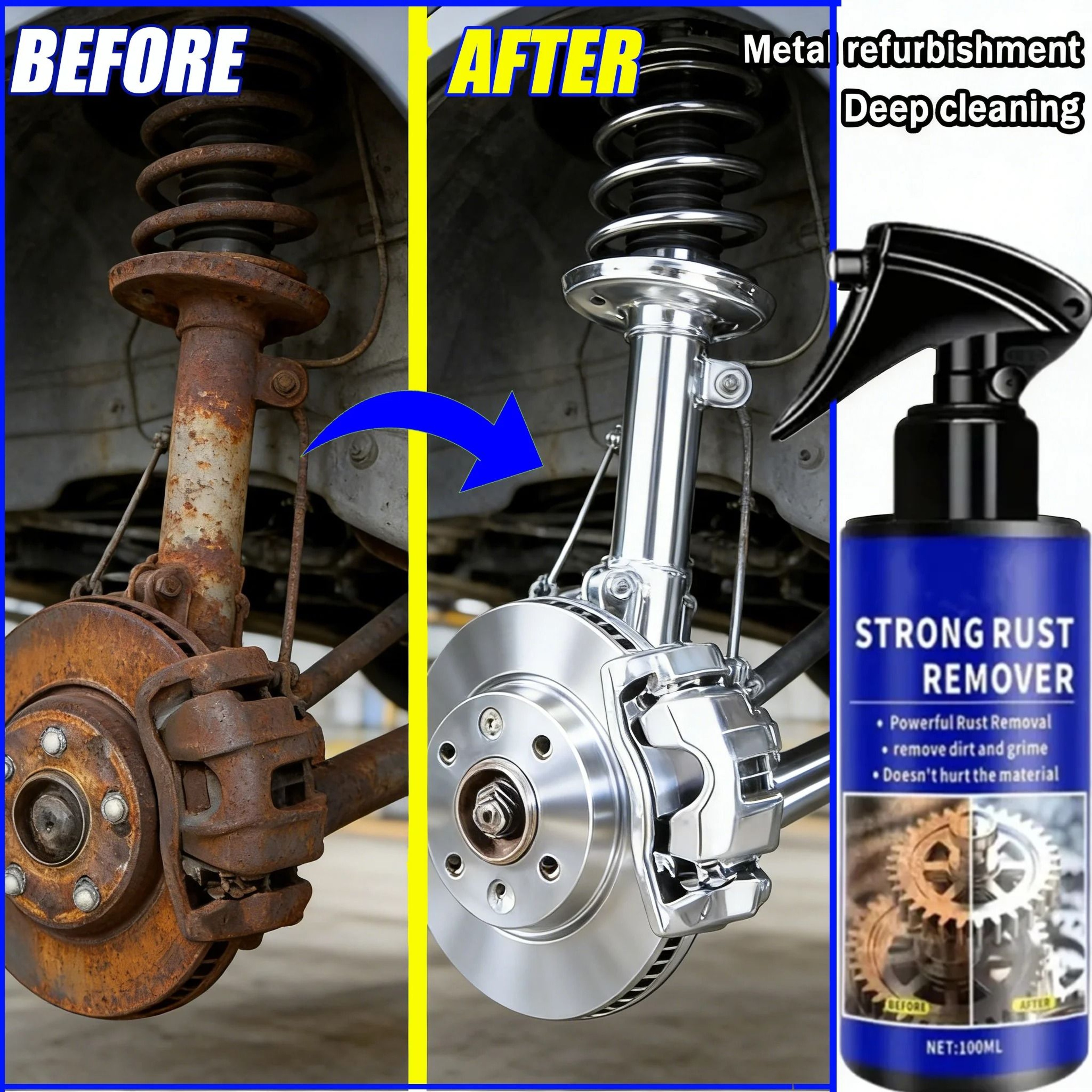 Multifunction Car Rust Remover Metal Surface Protection Cleaner 10