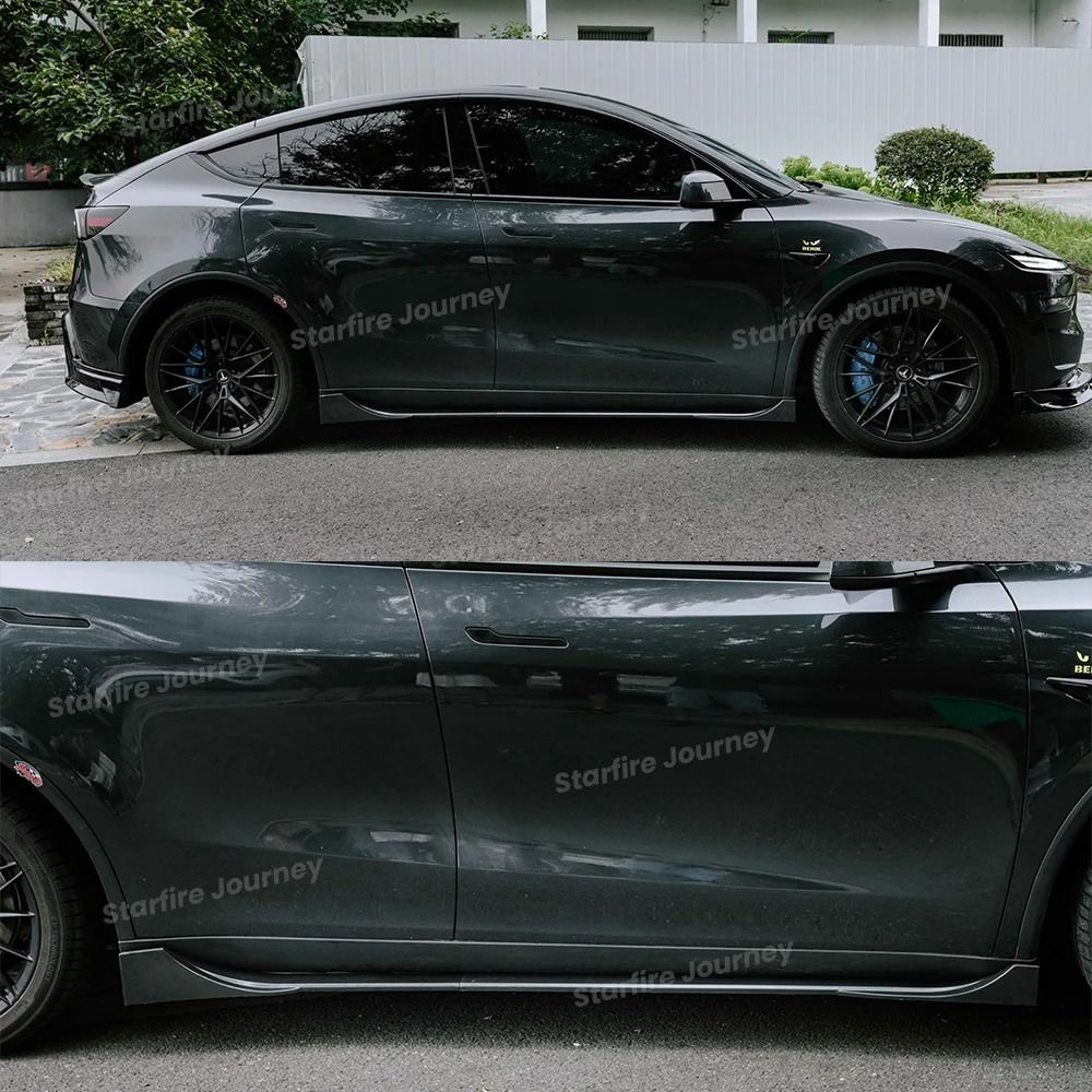 Tesla Model Y Juniper Front Lip And Side Skirt Body Kit 12