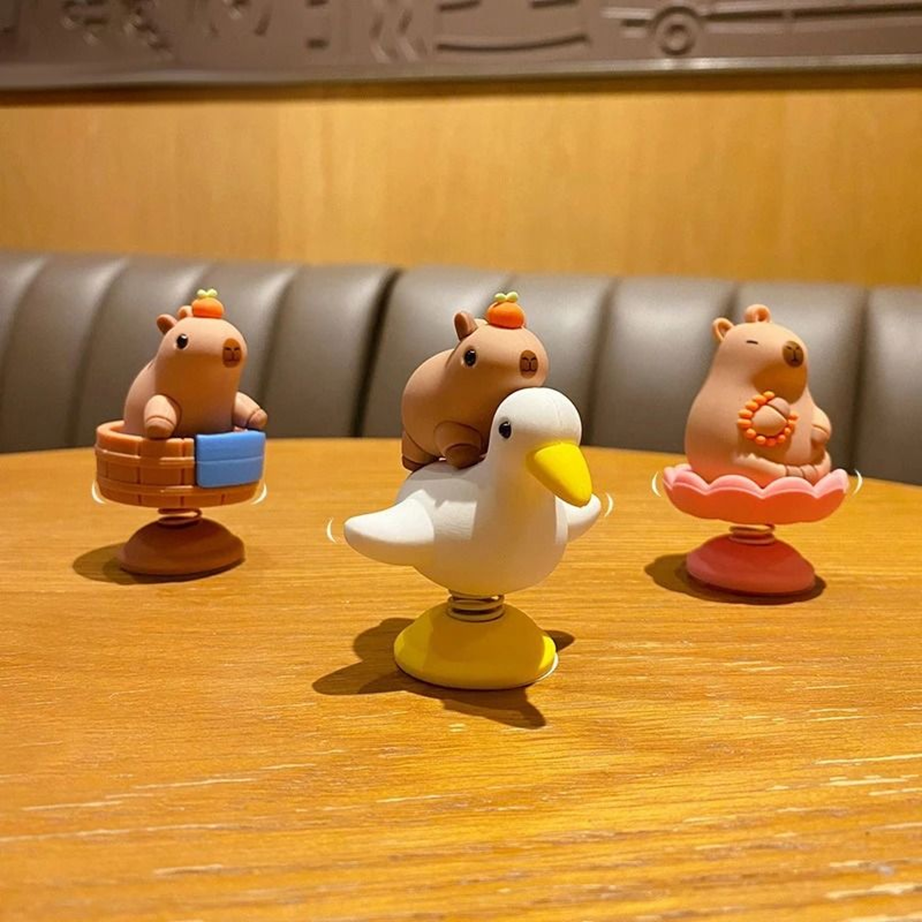 Cute Capybara Shaking Head Dashboard Car Ornament 7