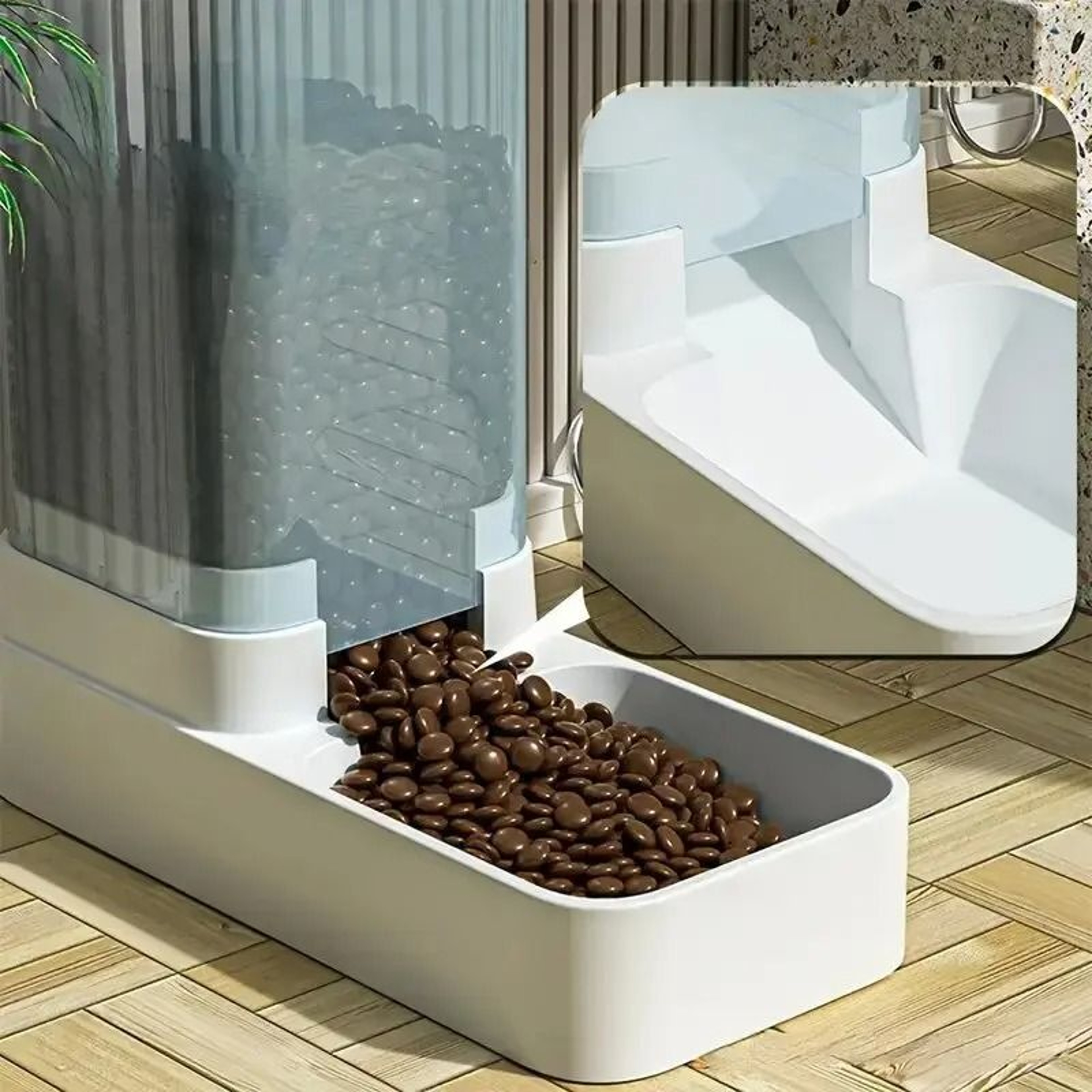 PawFlow Automatic Dog Feeder And Water Dispenser Set 6