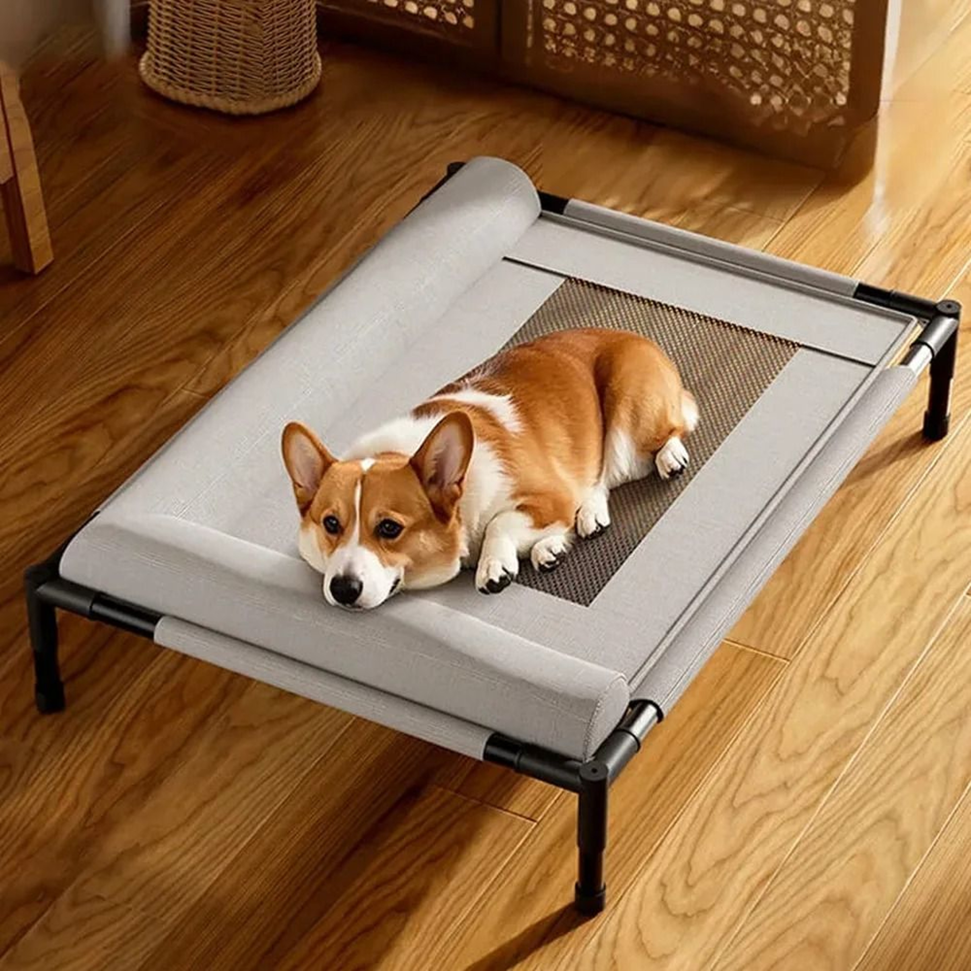 AirRest Raised Mesh Pet Bed With Pillow For Dogs And Cats 8