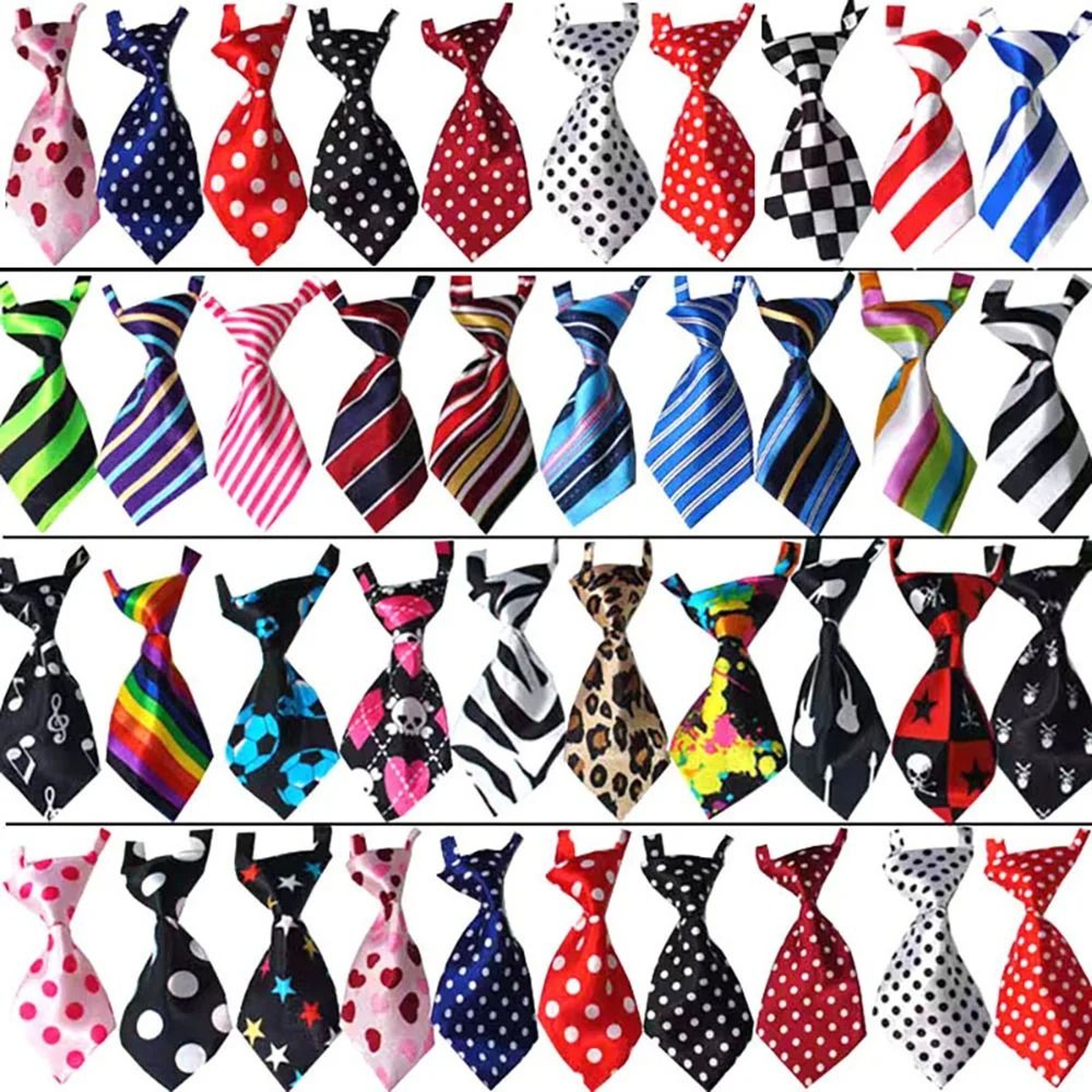 Adjustable Pet Bow Tie Set Colorful Grooming Accessories For Dogs And Cats 1