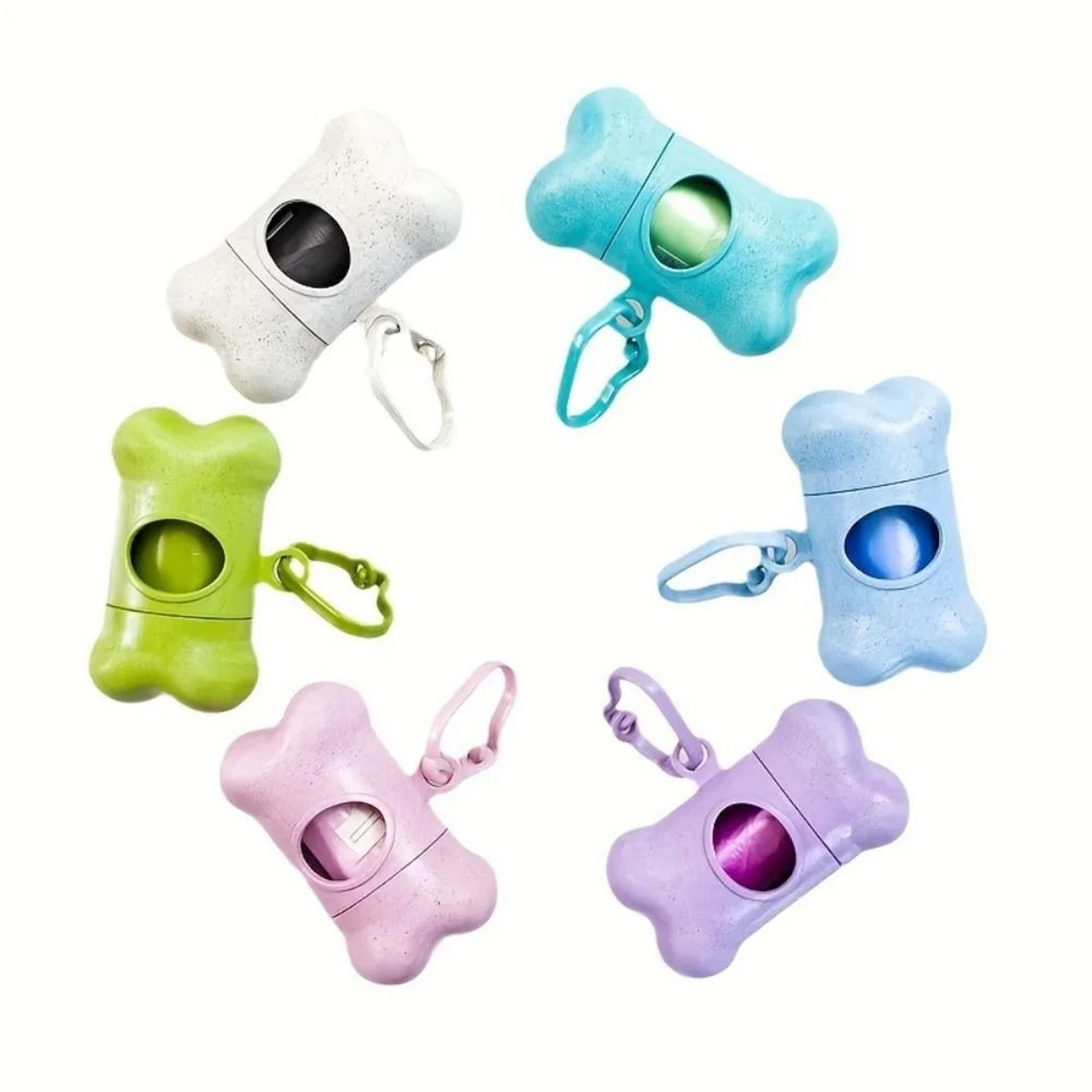 Portable Bone Shaped Pet Waste Bag Dispenser With Clip For Dog Walking 0
