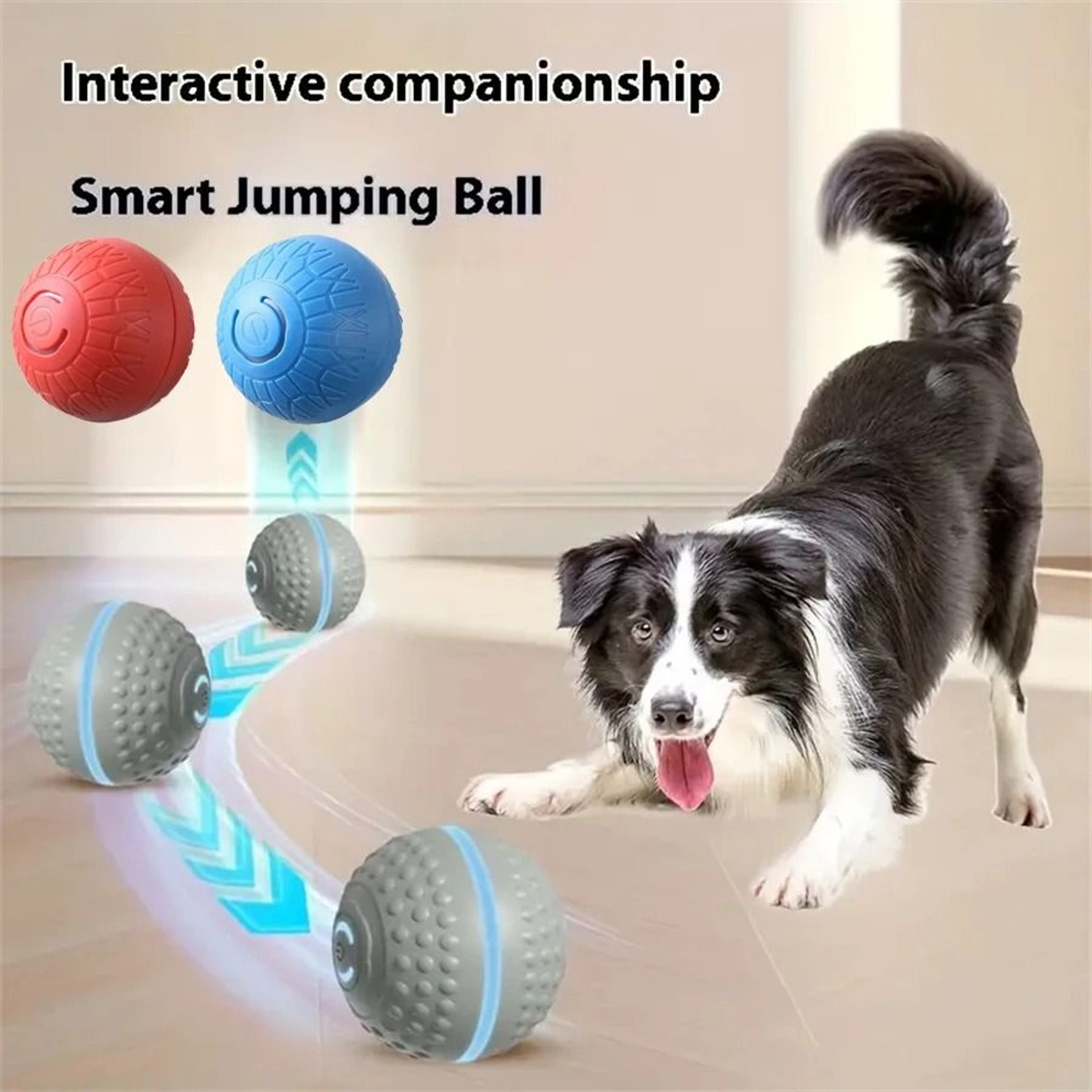 Smart Interactive Dog Toy Ball USB Rechargeable Automatic Rolling And Bouncing Chew Toy 24