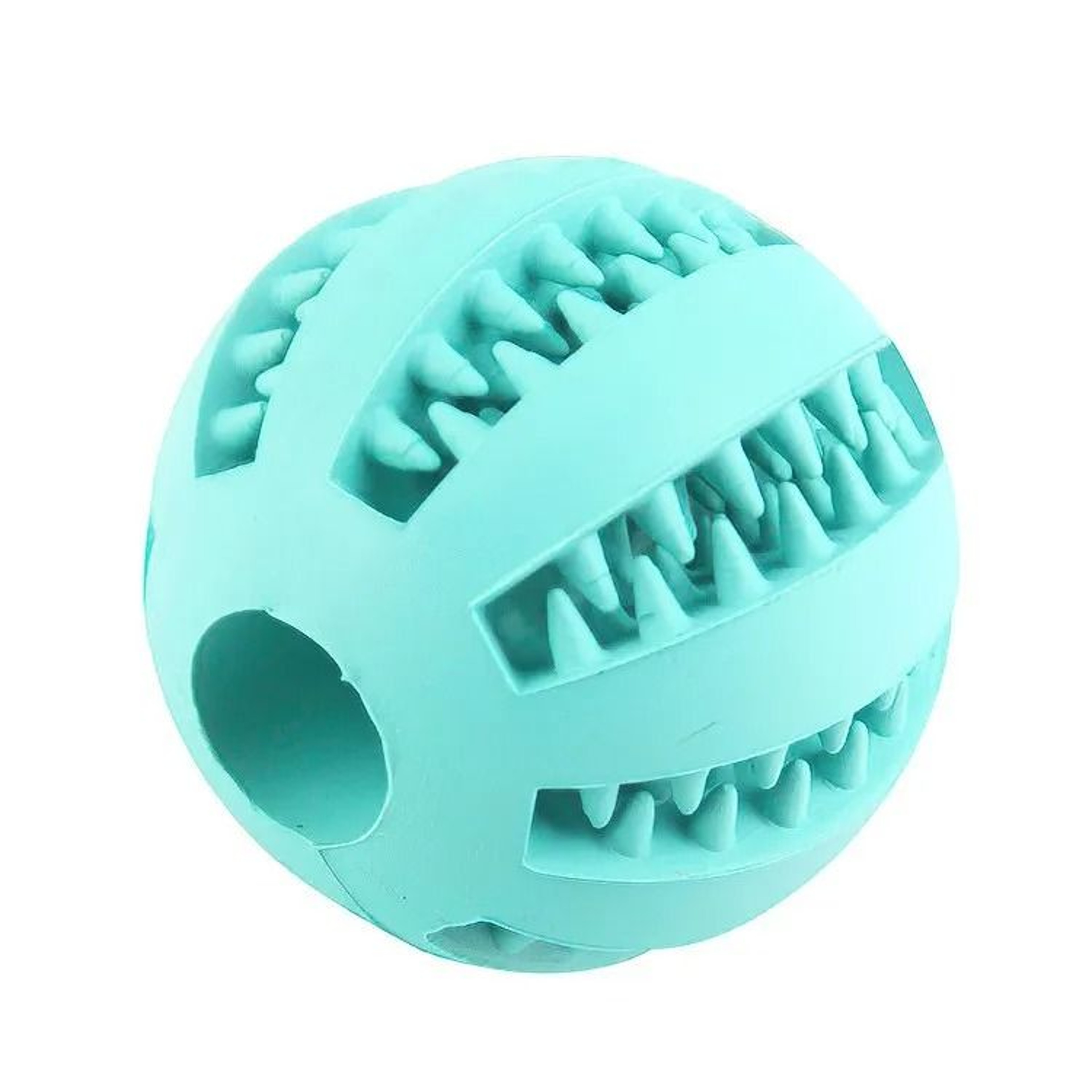 Interactive Treat Dispensing Dog Toy Ball Bite Resistant Chew And Teeth Cleaning Toy 2
