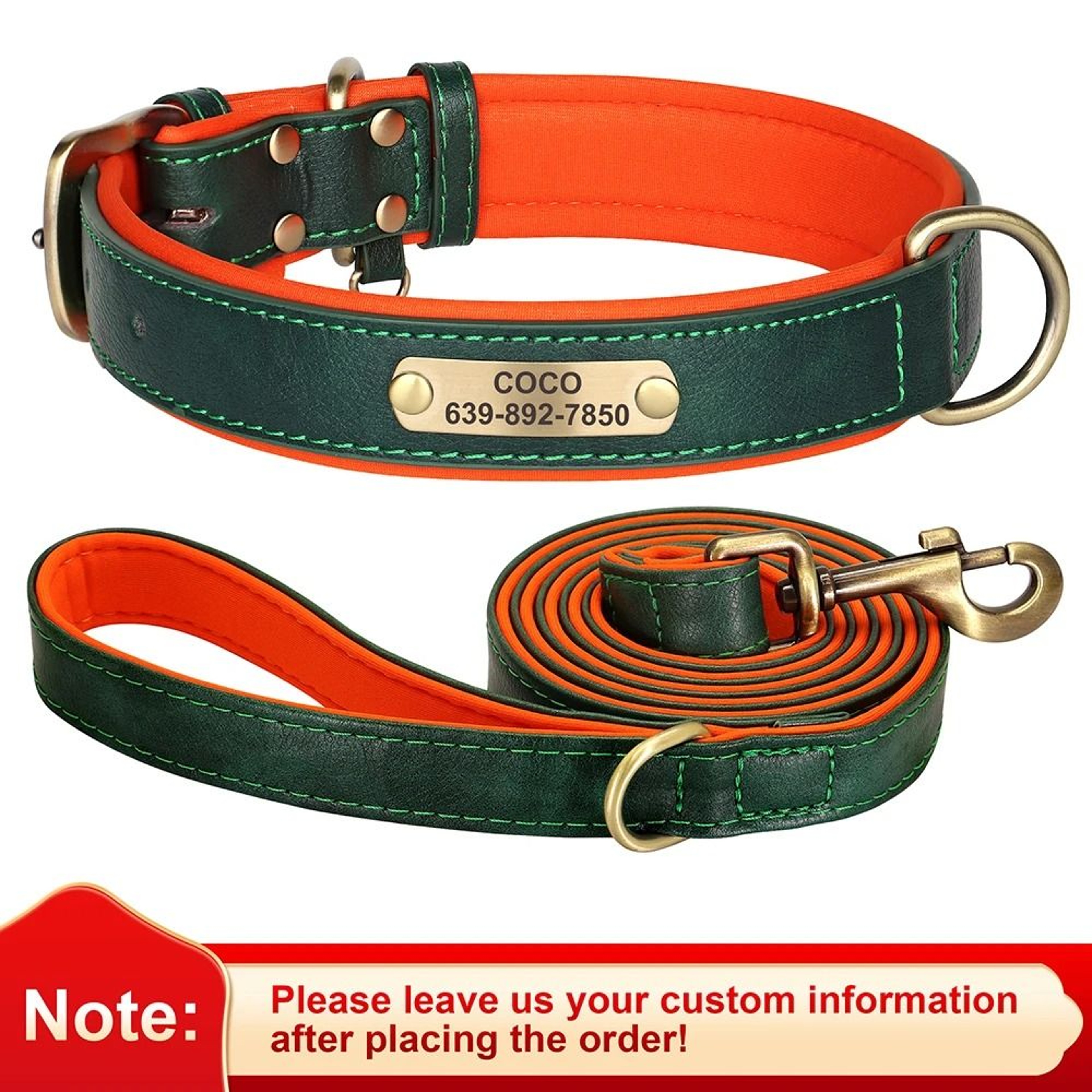 Personalized PU Leather Dog Collar With Custom Engraved Nameplate For Small Medium And Large Dogs 23