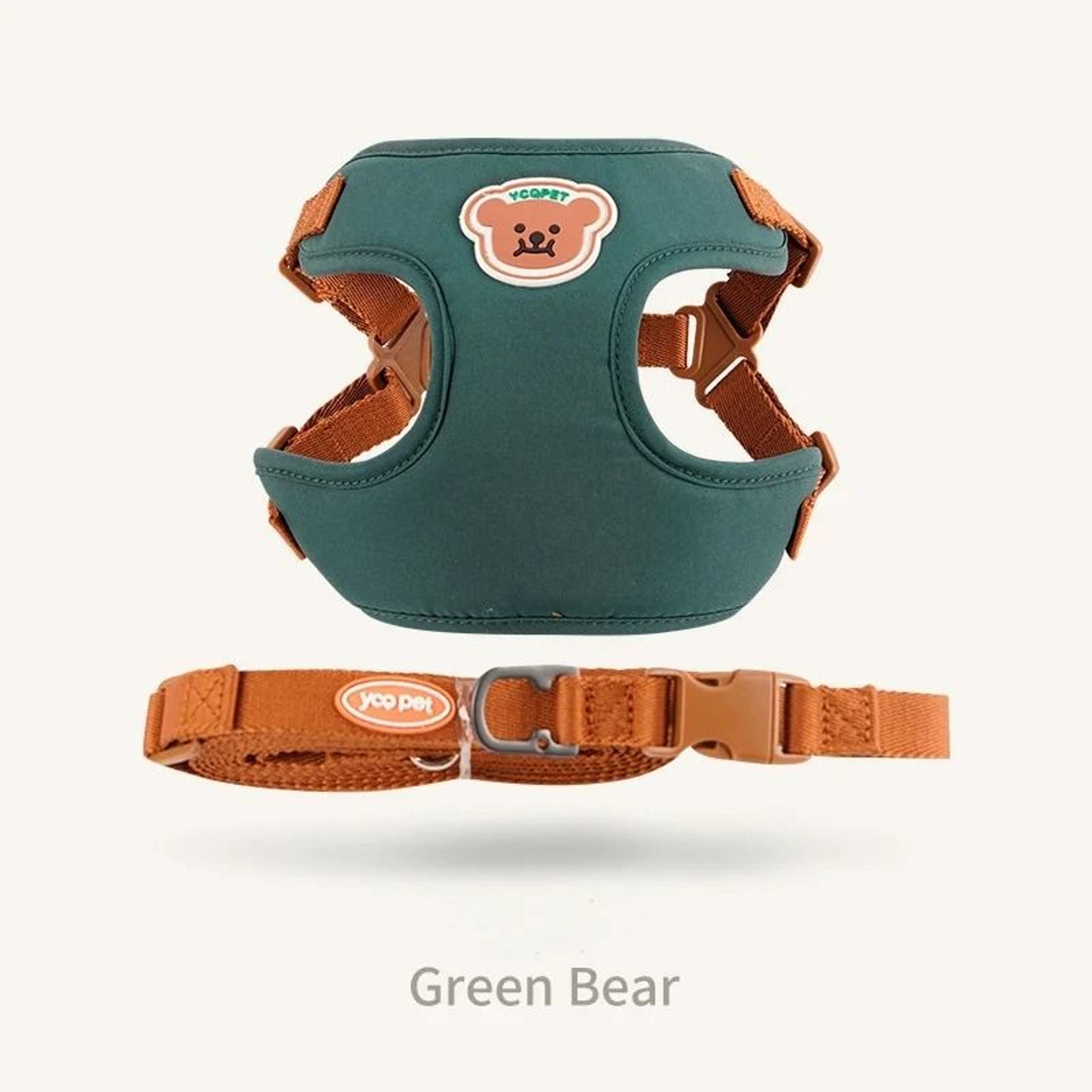 Cute Bear Pet Harness And Leash Set Adjustable Breathable Vest For Dogs And Cats 1