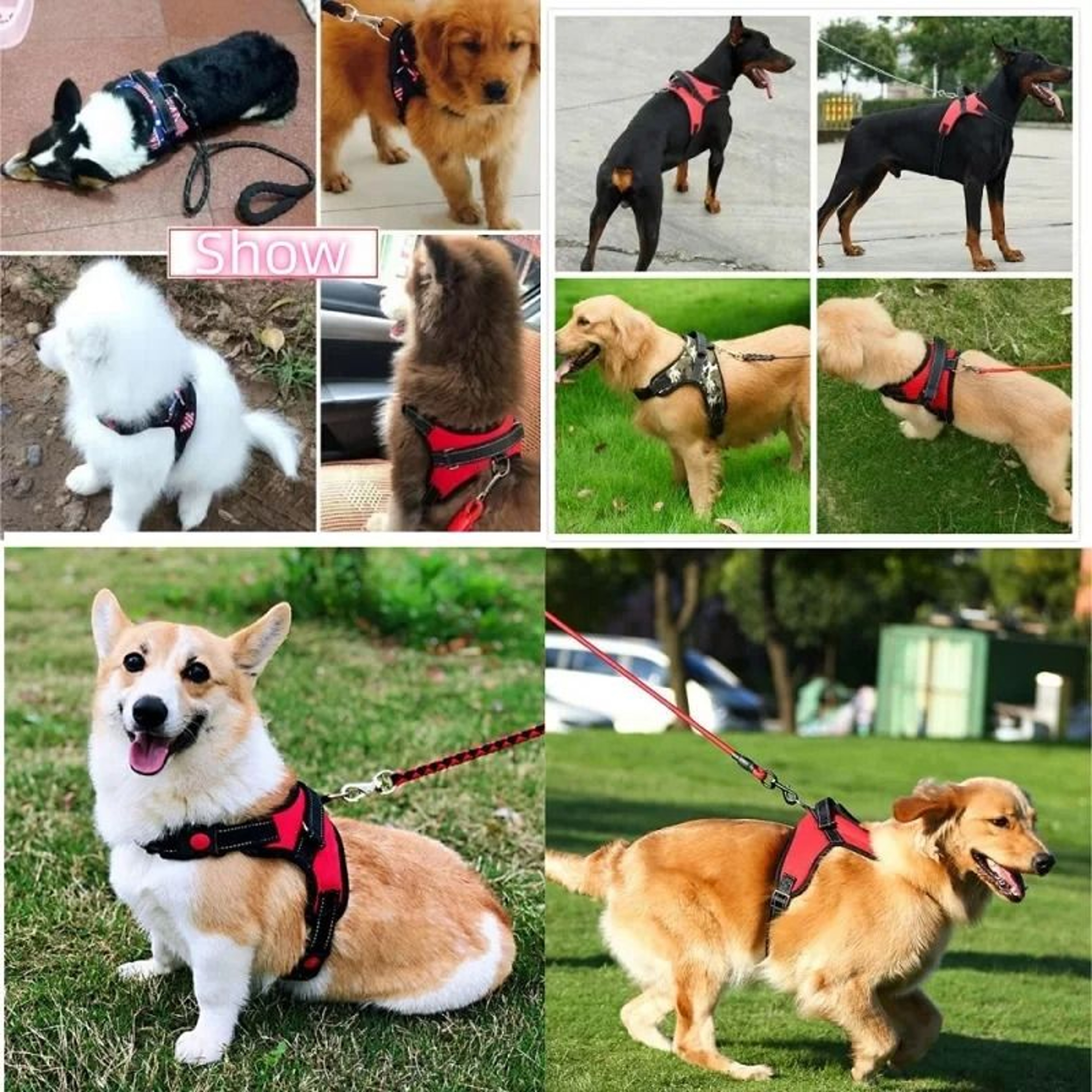 Strong Adjustable Dog Harness Vest For Small Medium And Large Dogs 11