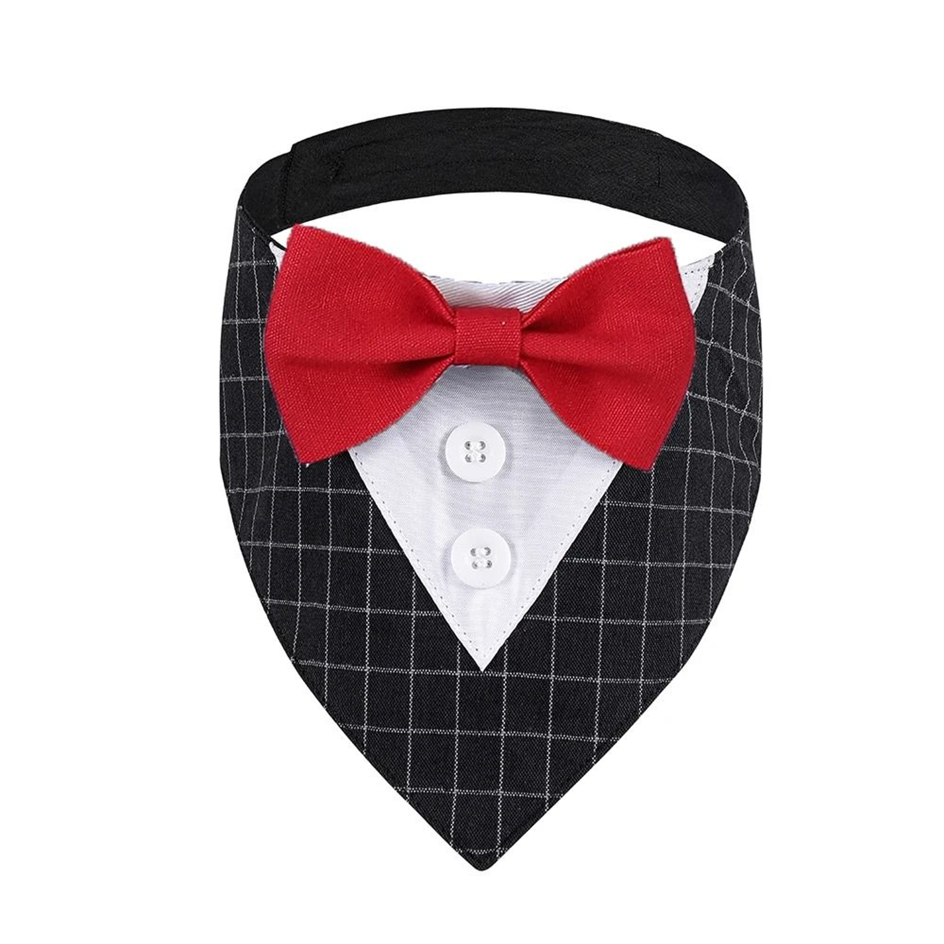Sucado Formal Dog Bandana Tuxedo Adjustable Wedding And Party Scarf For Pets 1