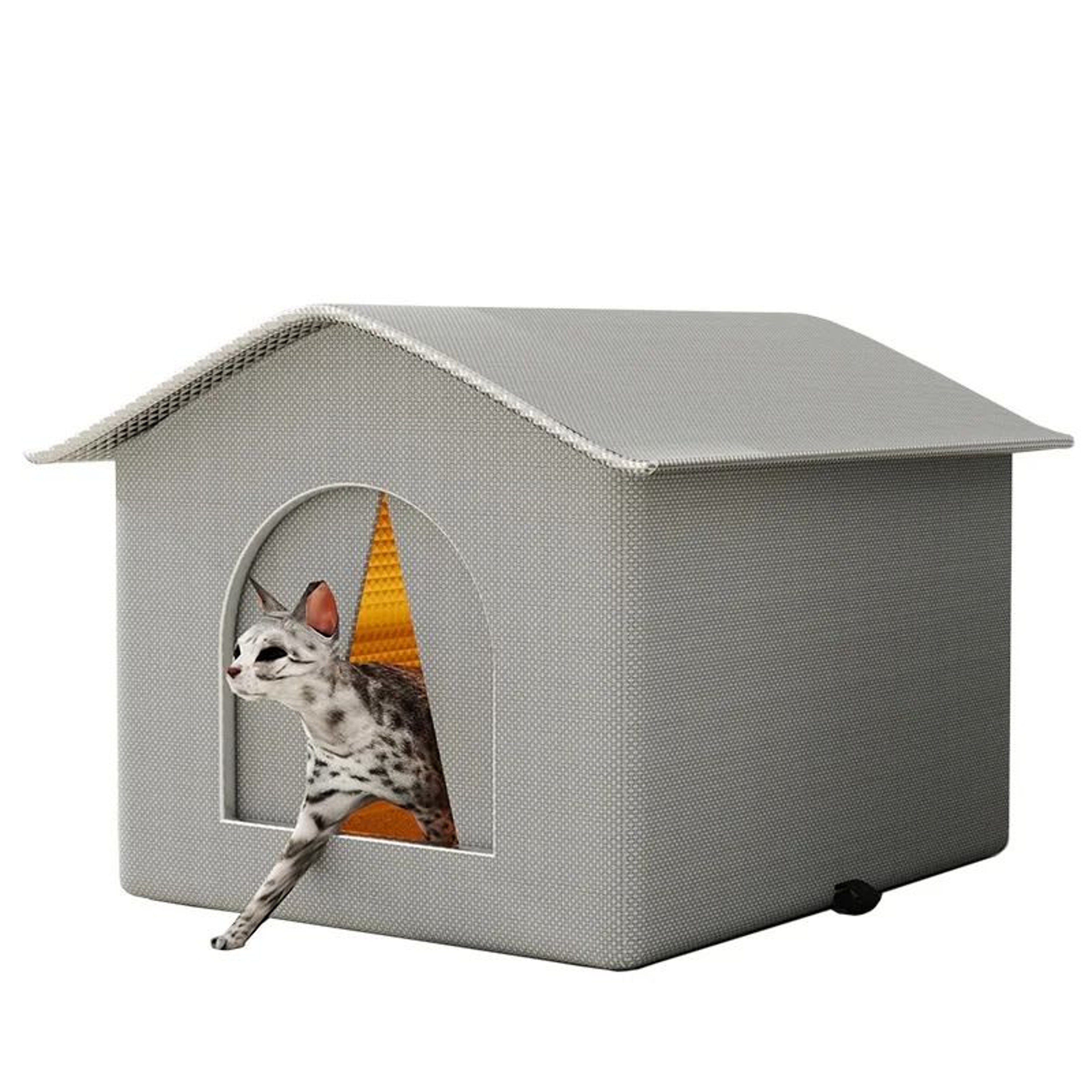Waterproof Outdoor Pet House Warm Foldable Winter Sleeping Cave For Cats And Small Dogs 0