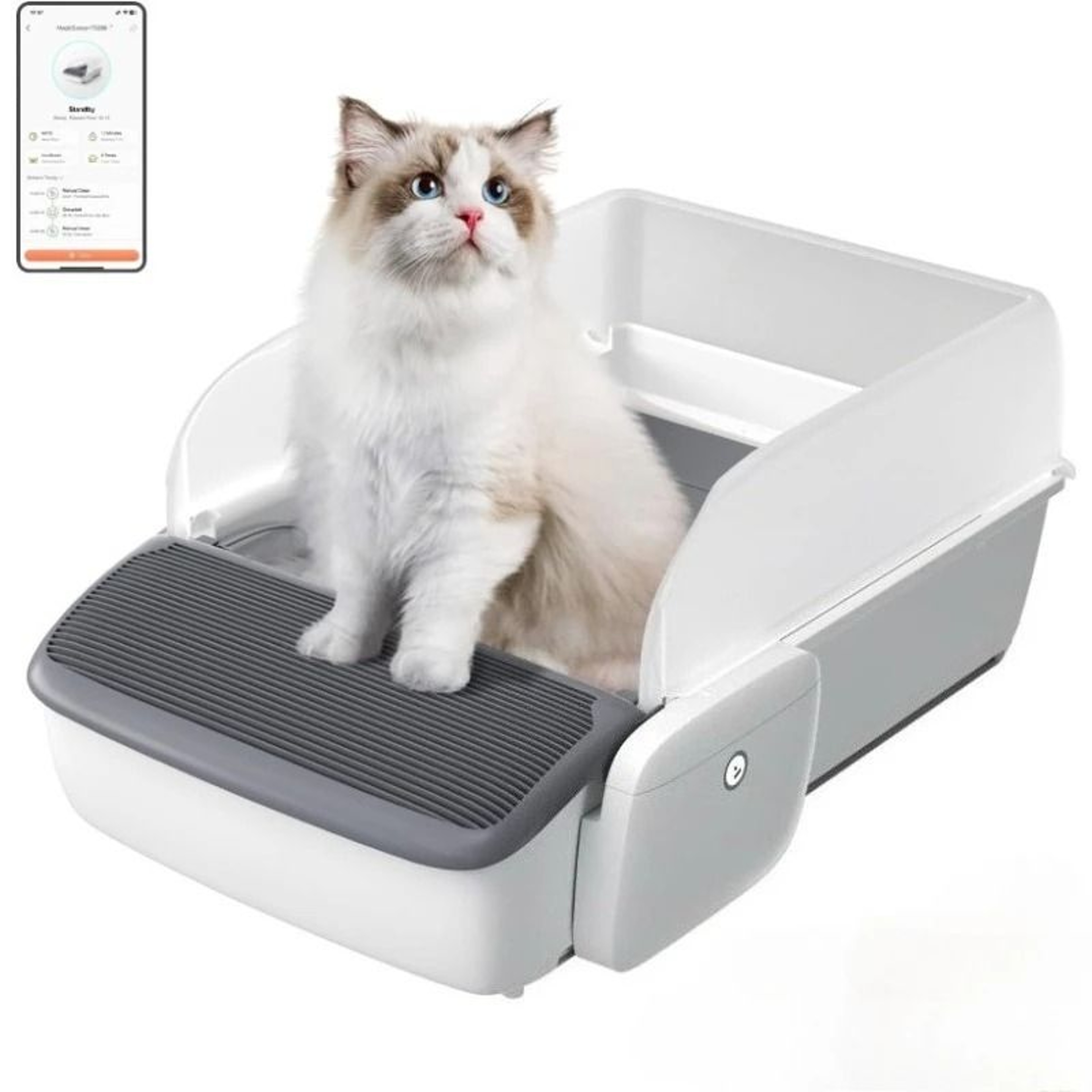 Smart Self Cleaning Cat Litter Box Automatic Odor Free Litter Box With App Control 1