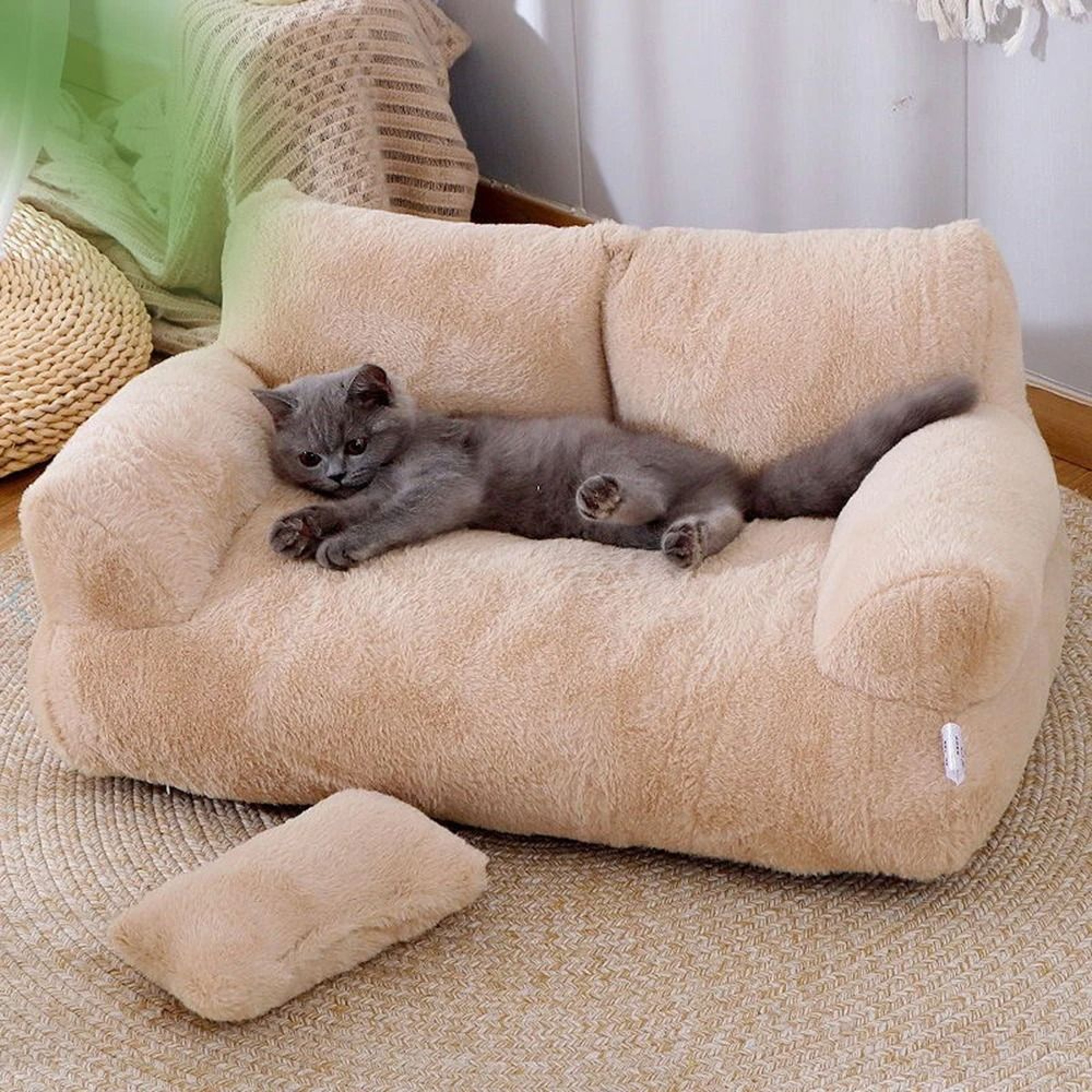 Washable Pet Sofa Bed Soft All Season Couch For Cats And Small Dogs 6