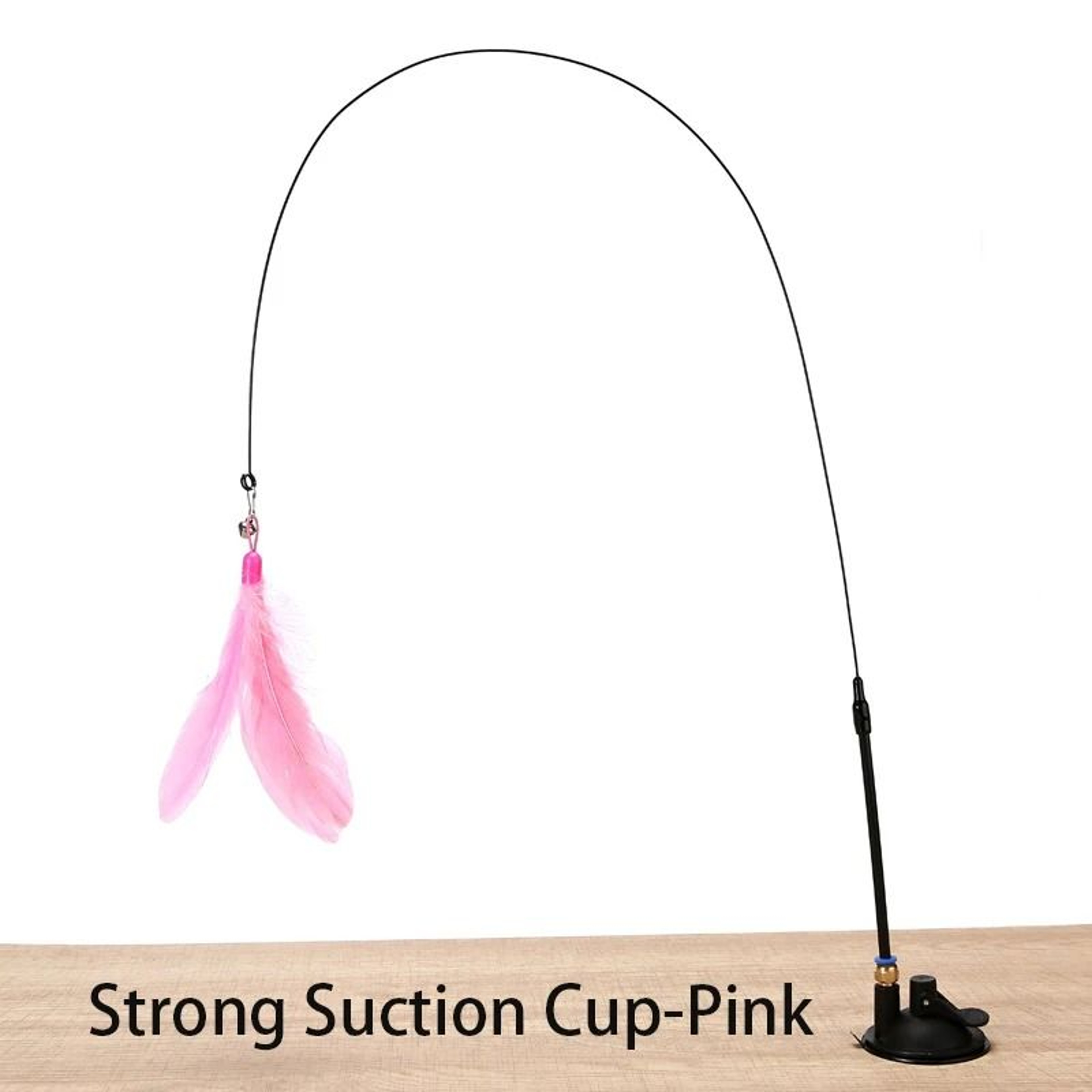 Interactive Suction Cup Feather Wand Cat Toy For Kittens And Indoor Cats 3