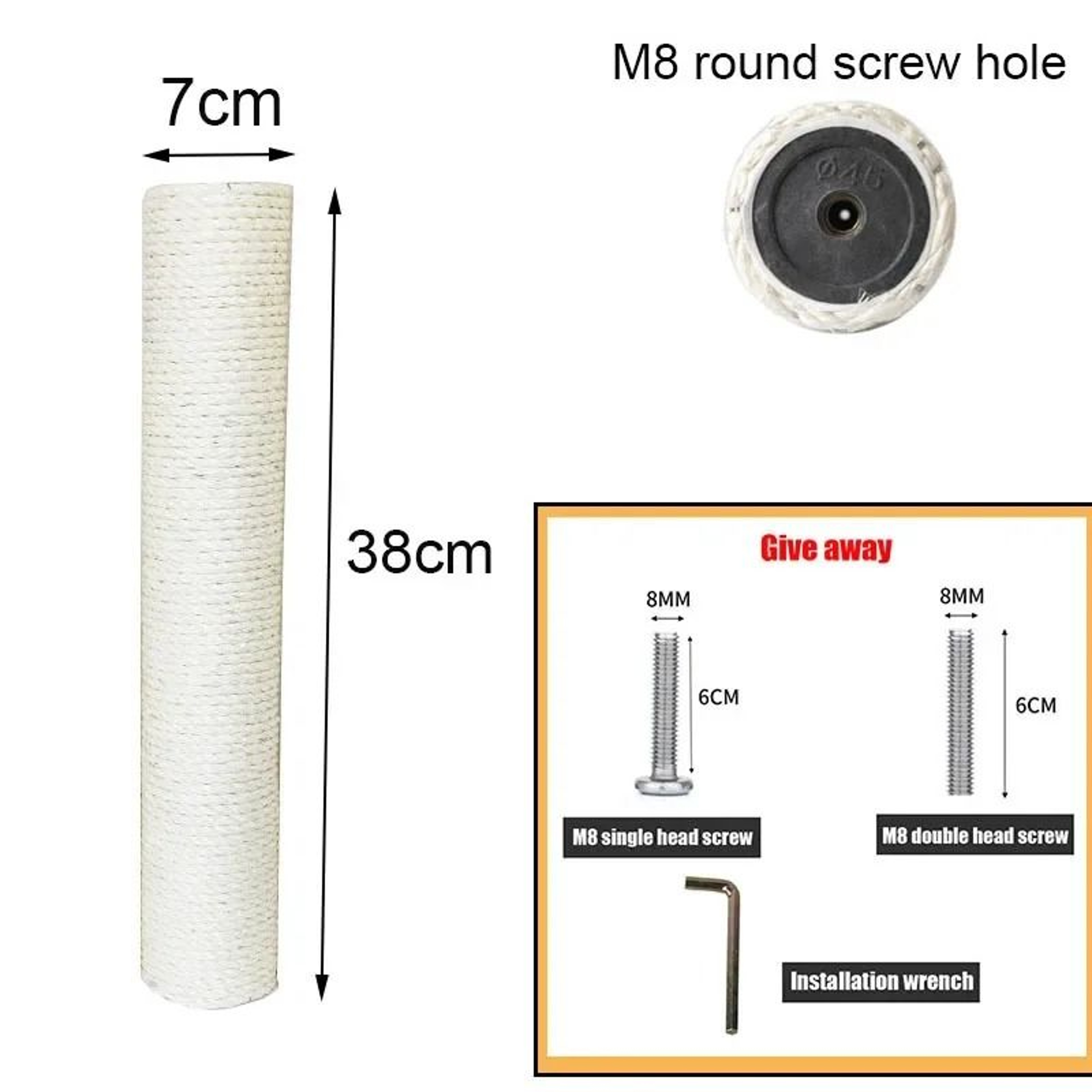 DIY Sisal Cat Scratching Post Replacement For Cat Trees And Climbing Frames 6