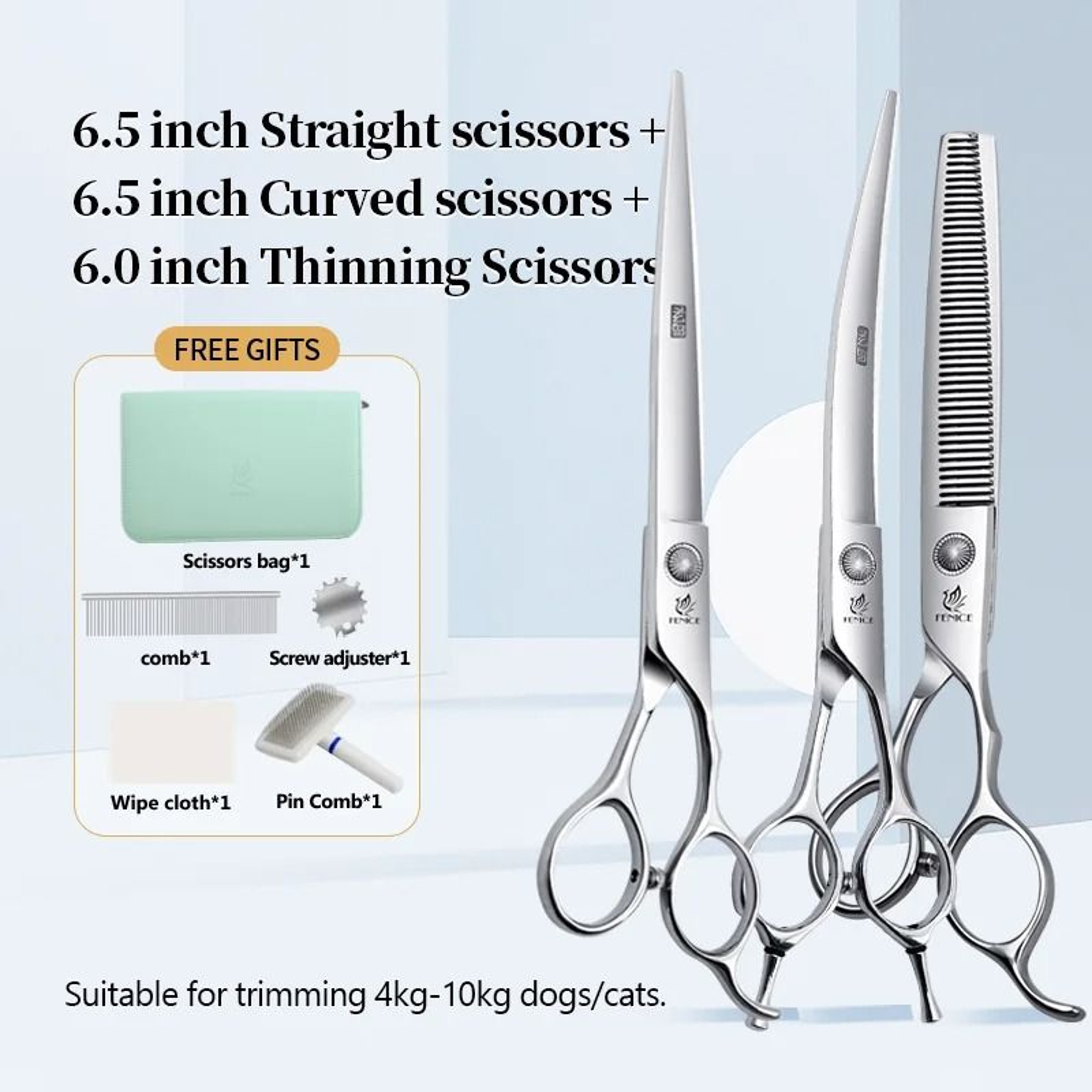 Fenice Professional Pet Grooming Scissors Set For Dogs And Cats 20
