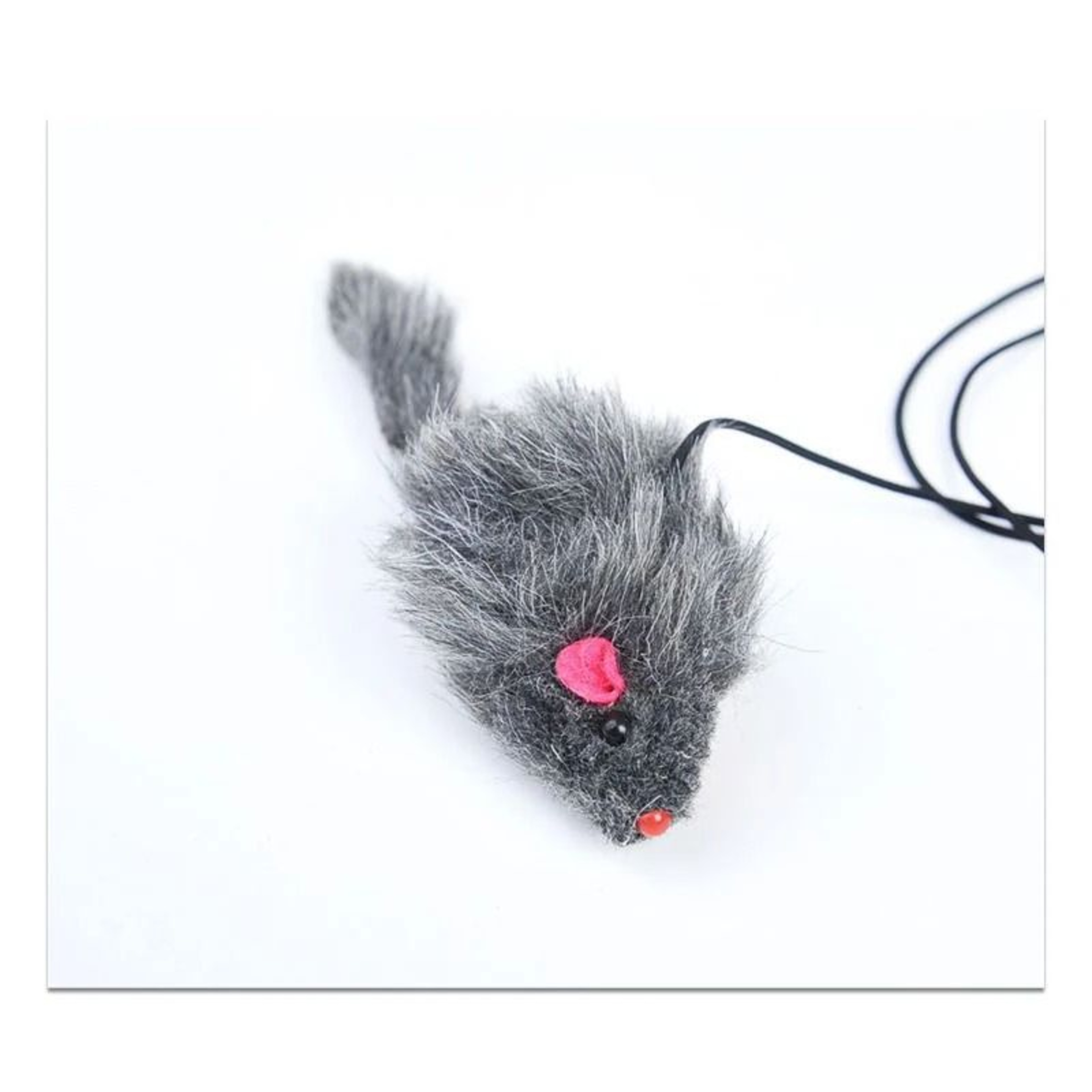 Interactive Hanging Door Cat Toy With Plush Mouse And Elastic Teaser 5