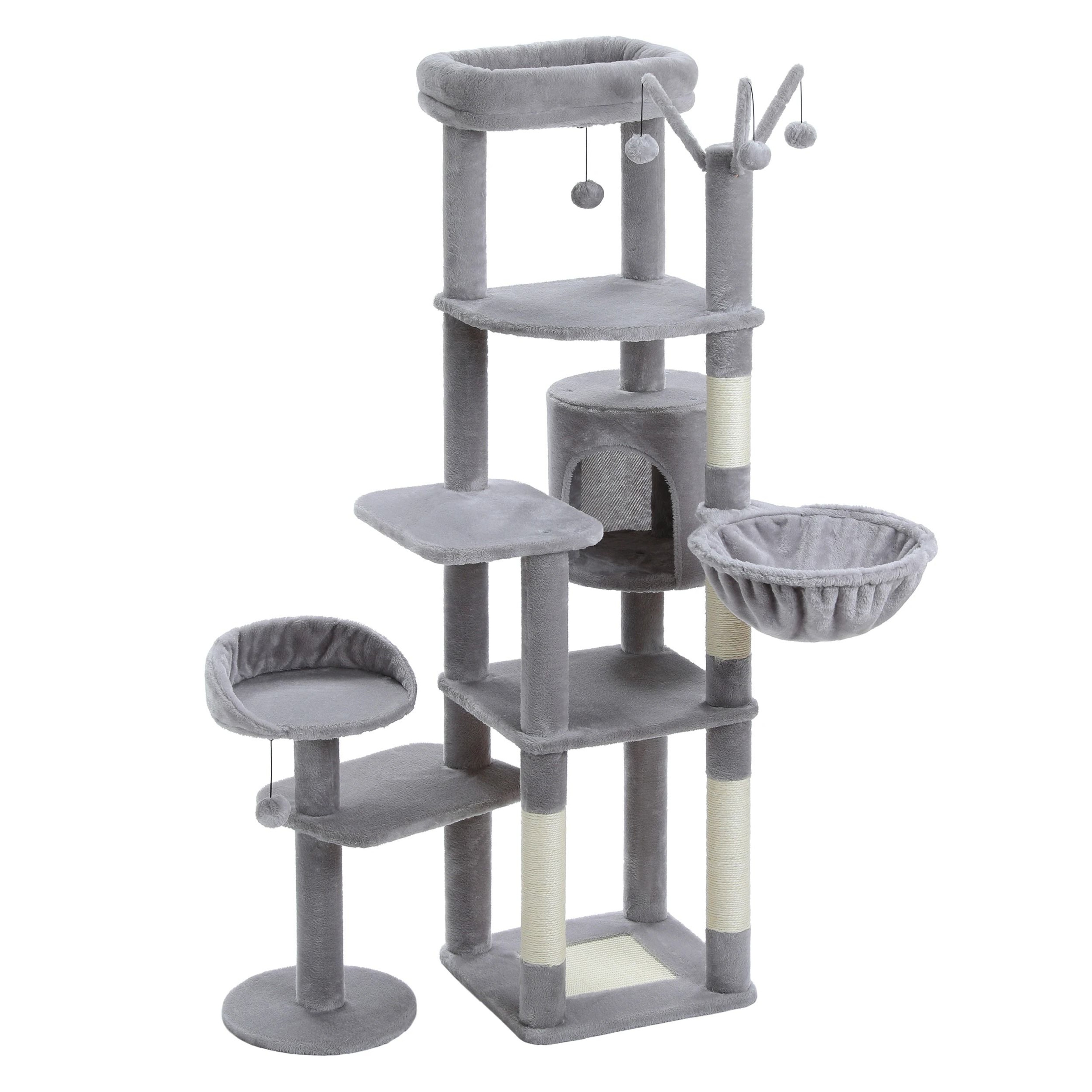 Large Cat Tree Tower With Big Hammock And Scratching Posts 6