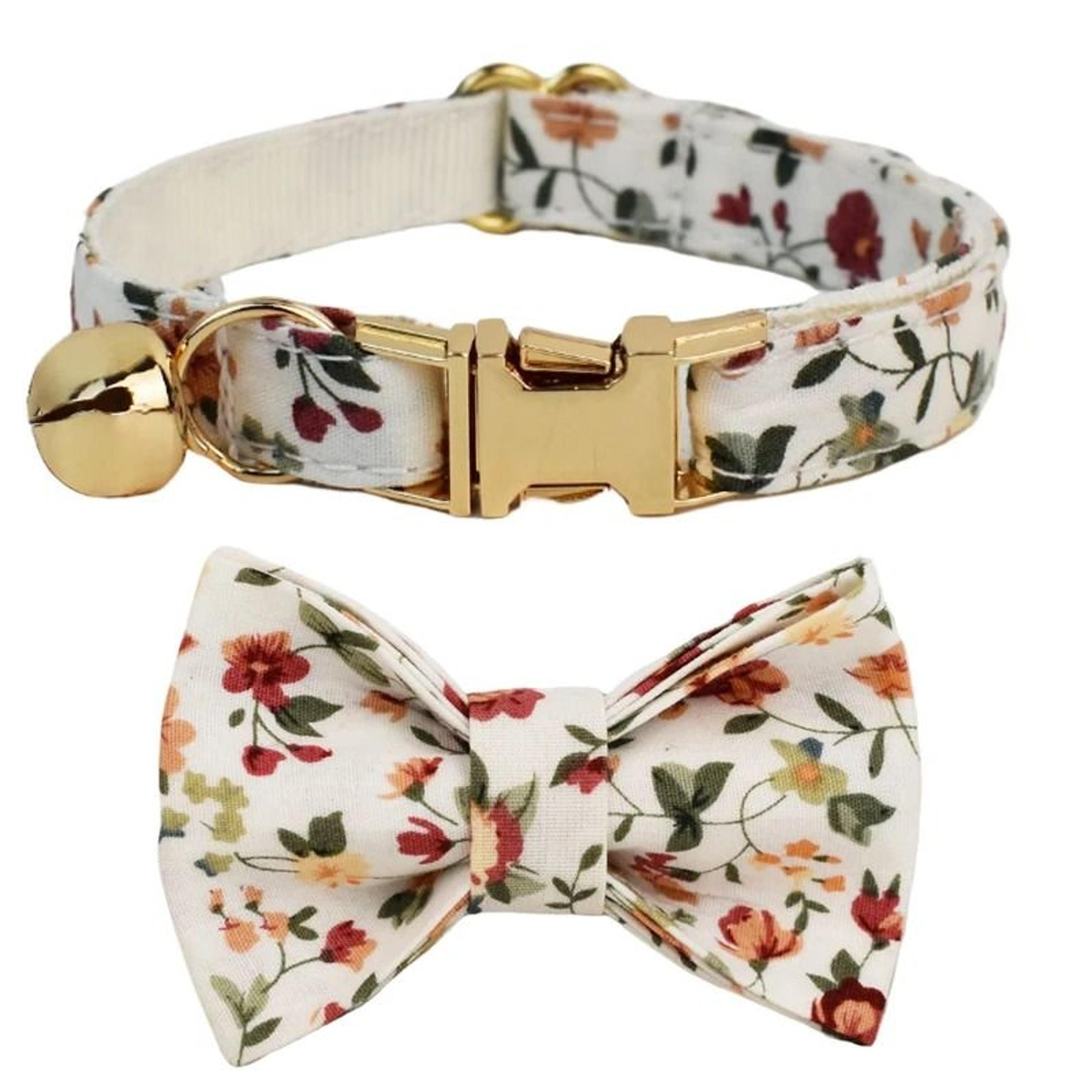 Personalized Cat Collar With Bowknot Adjustable Soft Safety Pet Collar 12