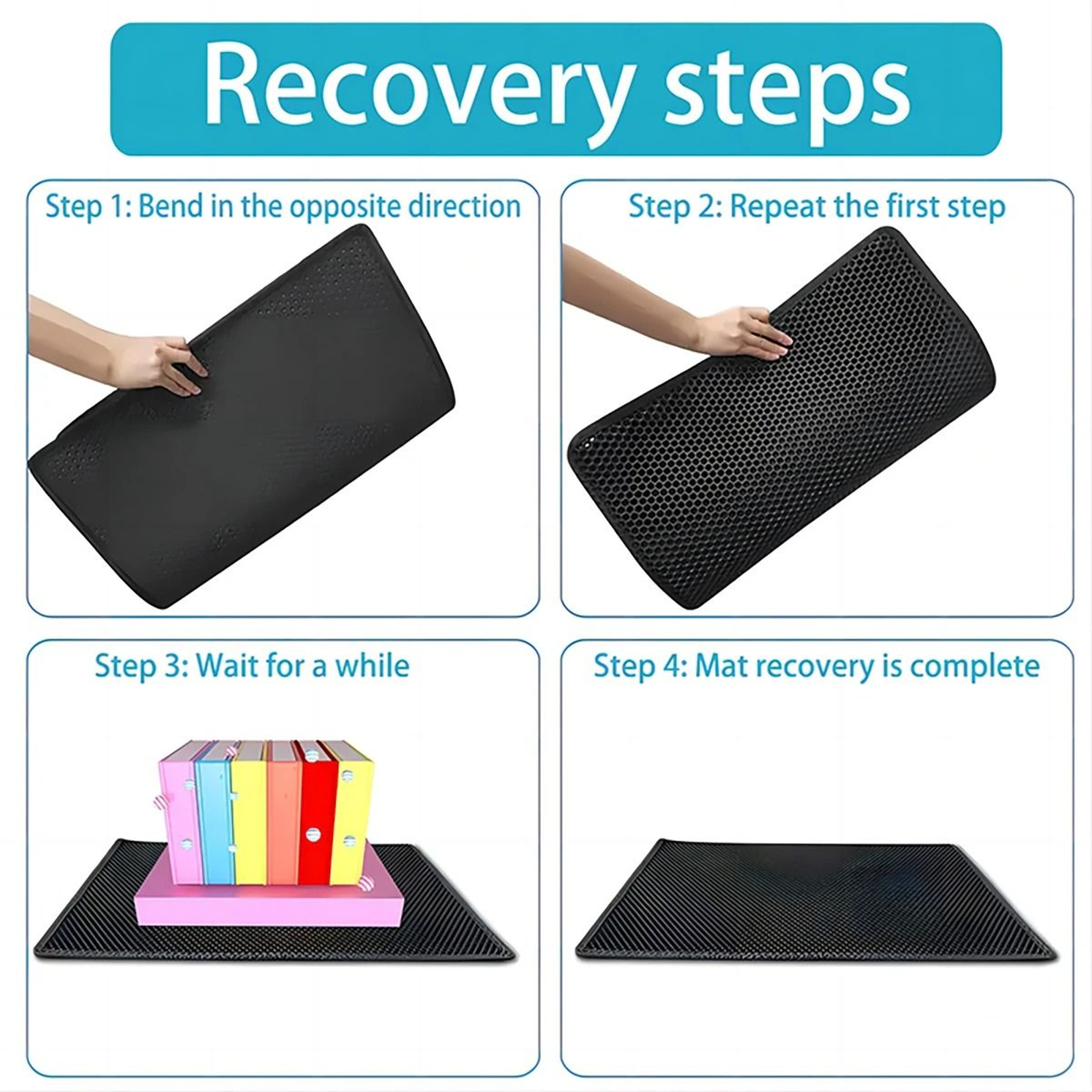 Double Layer Cat Litter Mat Waterproof Non Slip Litter Box Mat For Cleaner Floors 5
