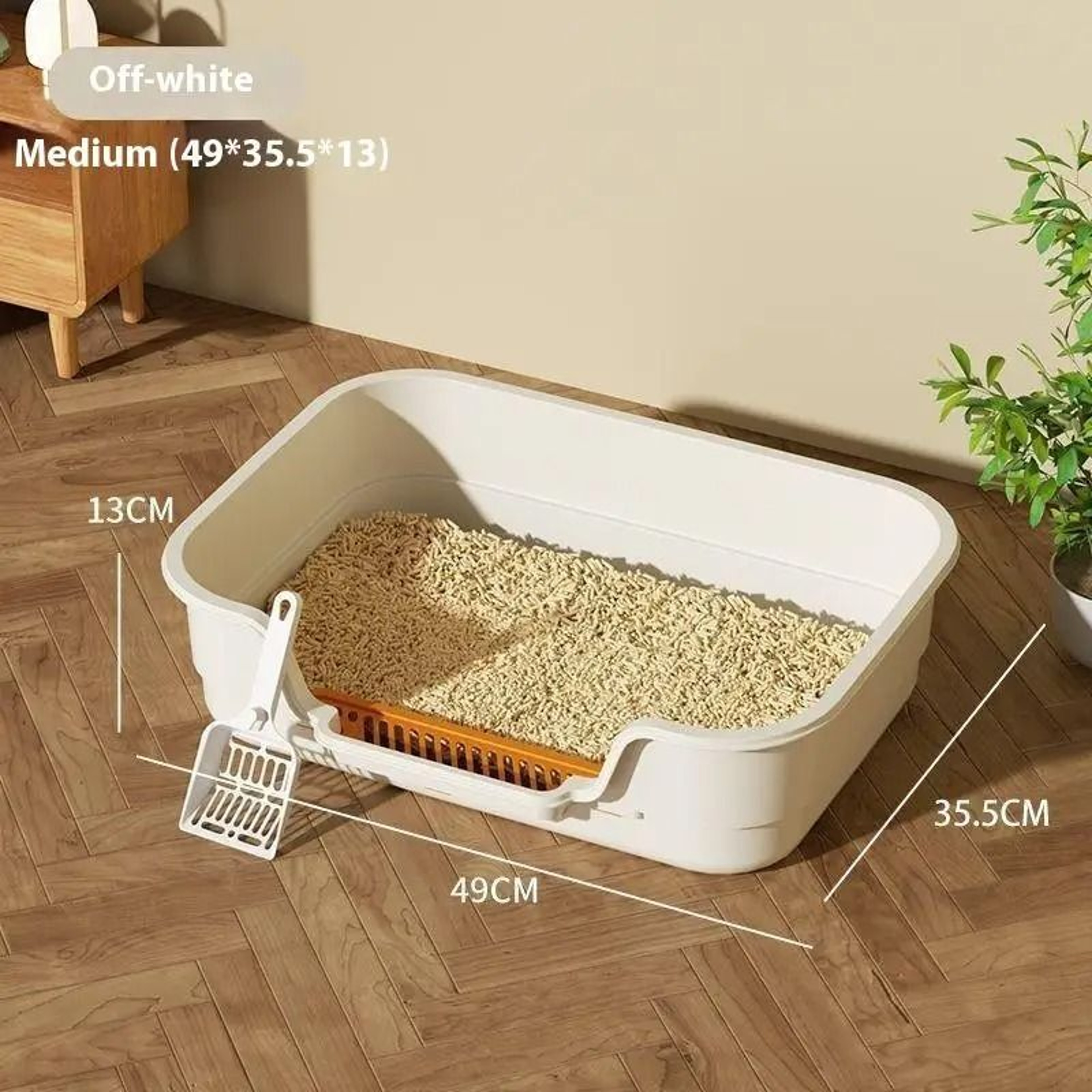 Large Semi Enclosed Cat Litter Box Odor Resistant Ventilated Cat Toilet For Indoor Cats 4