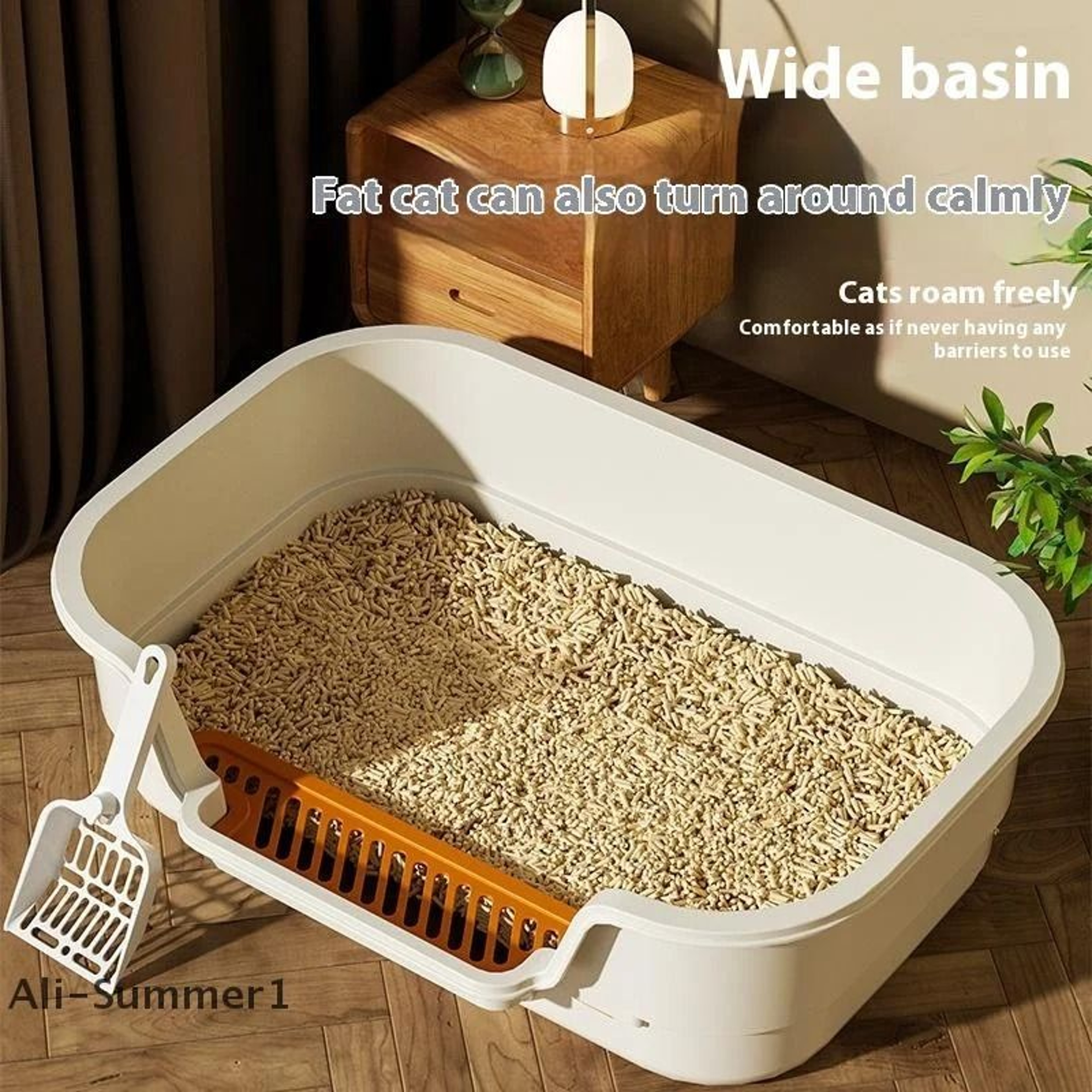 Large Semi Enclosed Cat Litter Box Odor Resistant Ventilated Cat Toilet For Indoor Cats 13