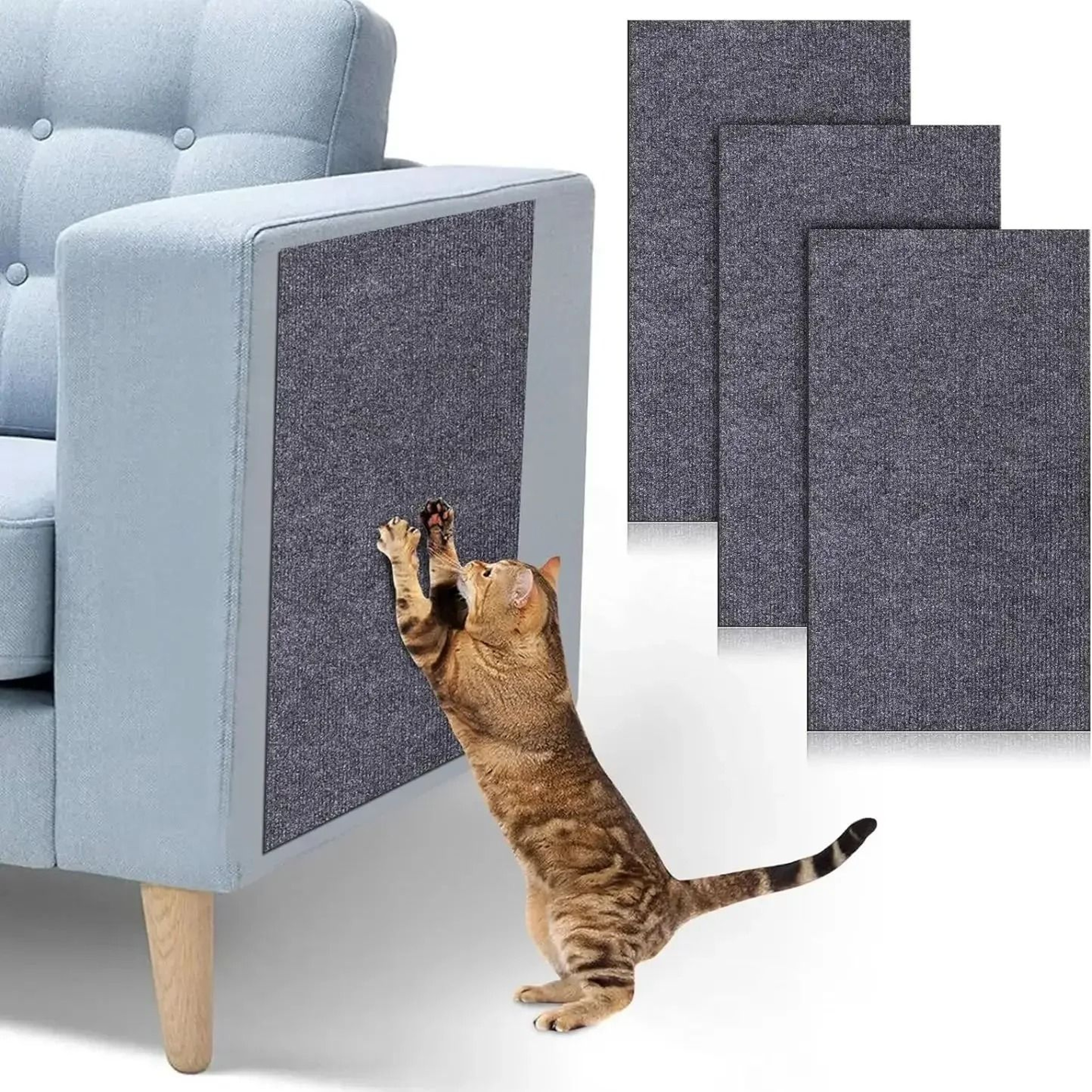 Self Adhesive DIY Cat Scratcher Mat For Sofa And Wall Protection 14