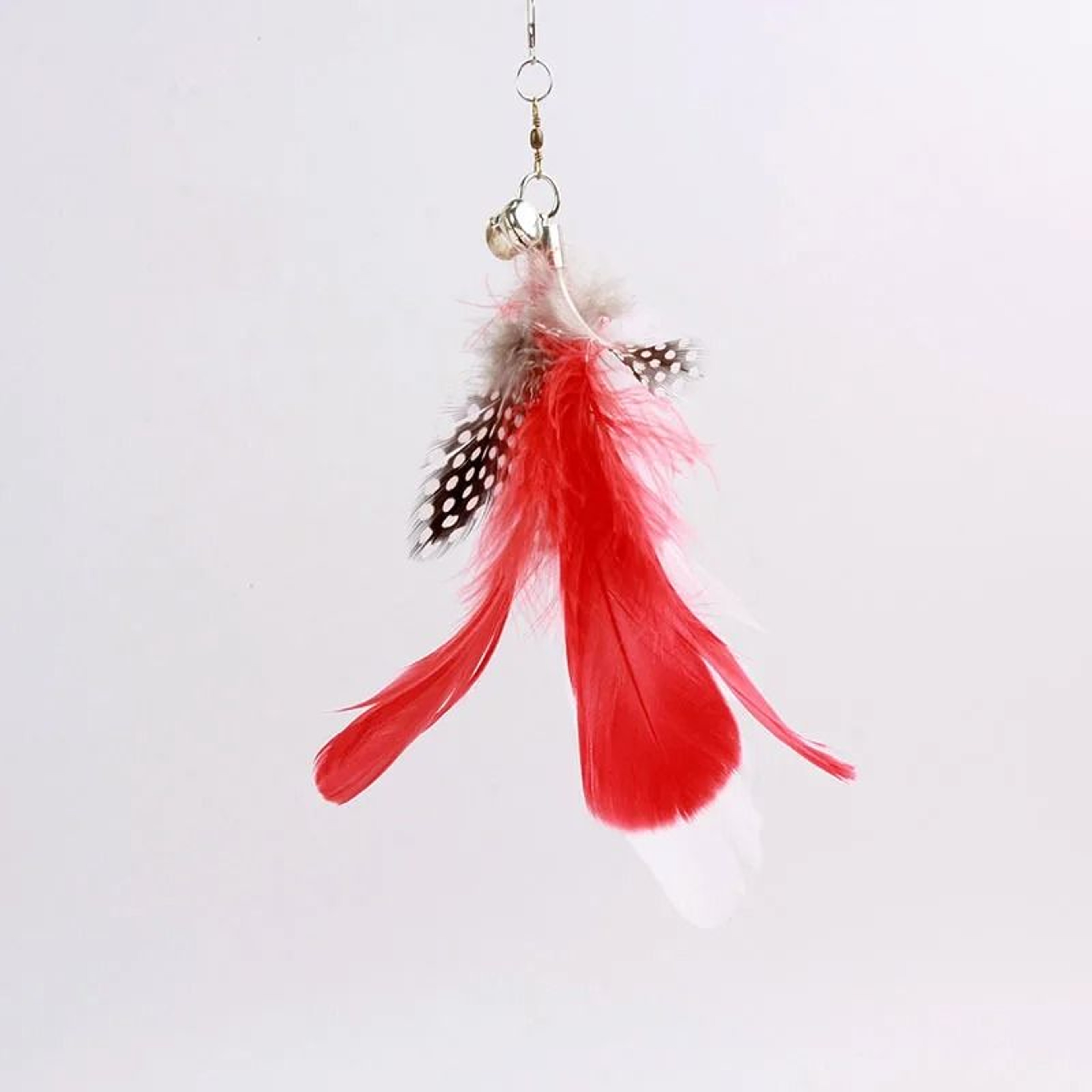 Colorful Feather Bell Suction Cup Interactive Cat Wand Toy 4